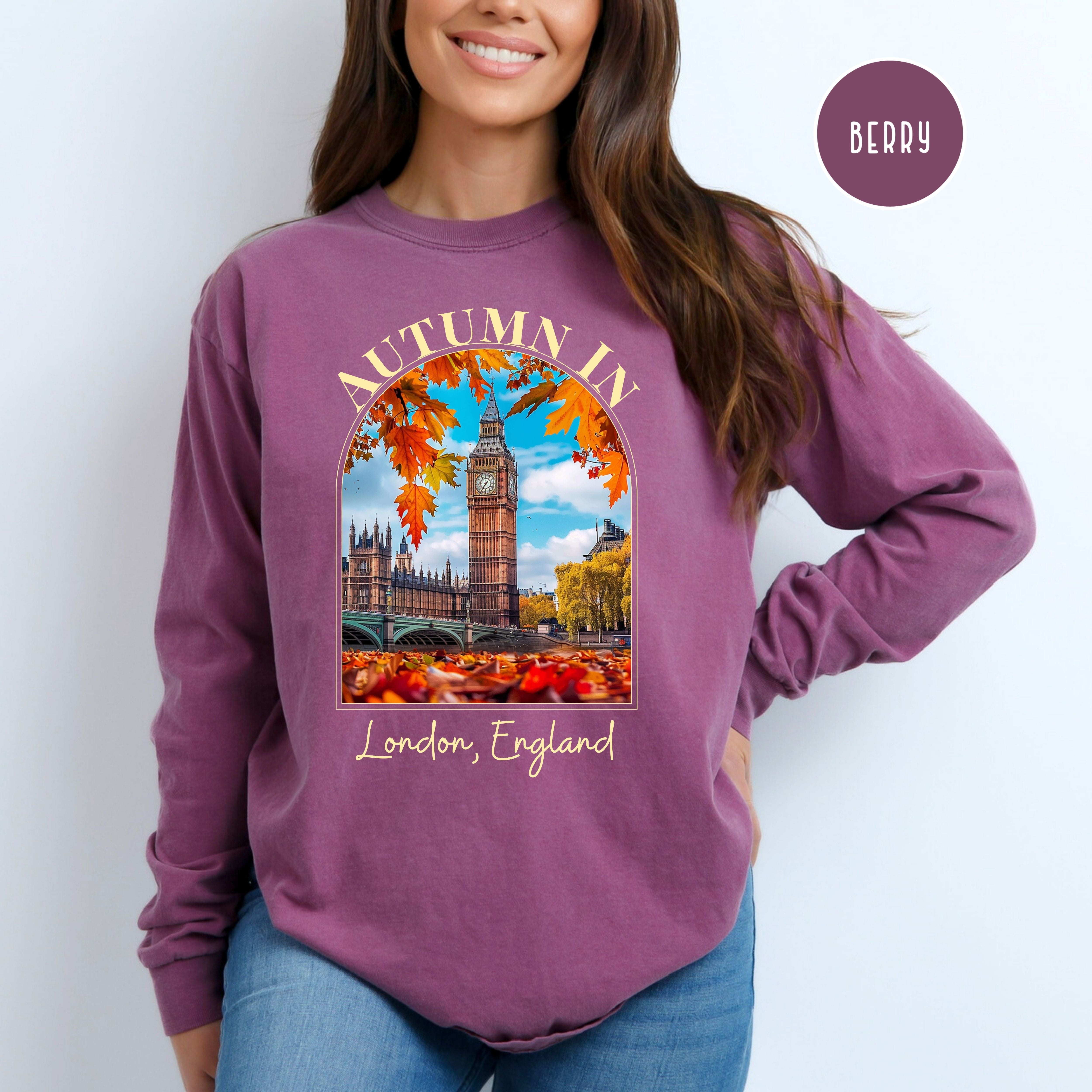 Autumn in London Comfort Colors® Long Sleeve Tee