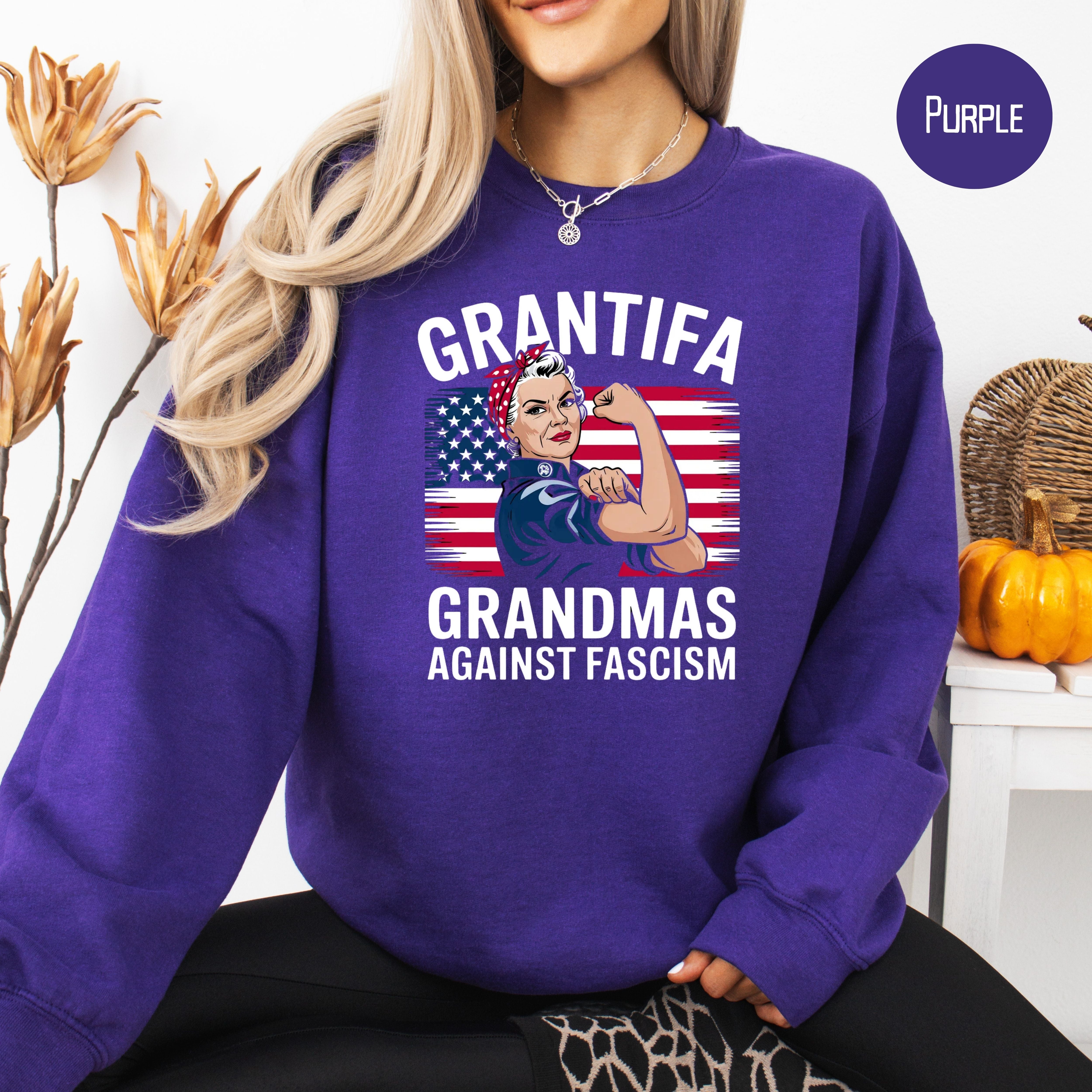 Grantifa Rosie the Riveter Grandmas Against Fascism Sweatshirt
