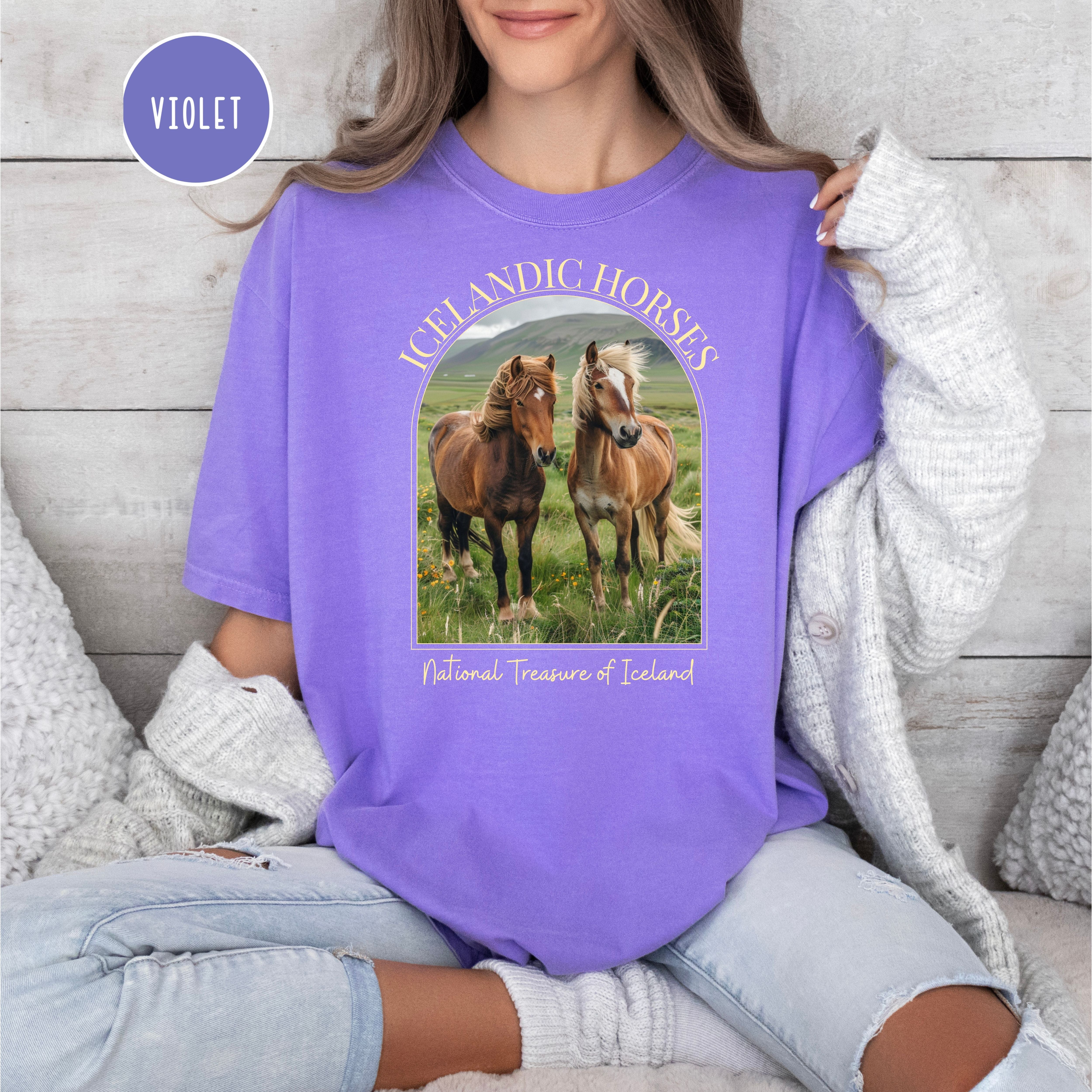 Icelandic Horses Comfort Colors Horse Lover Gift Shirt
