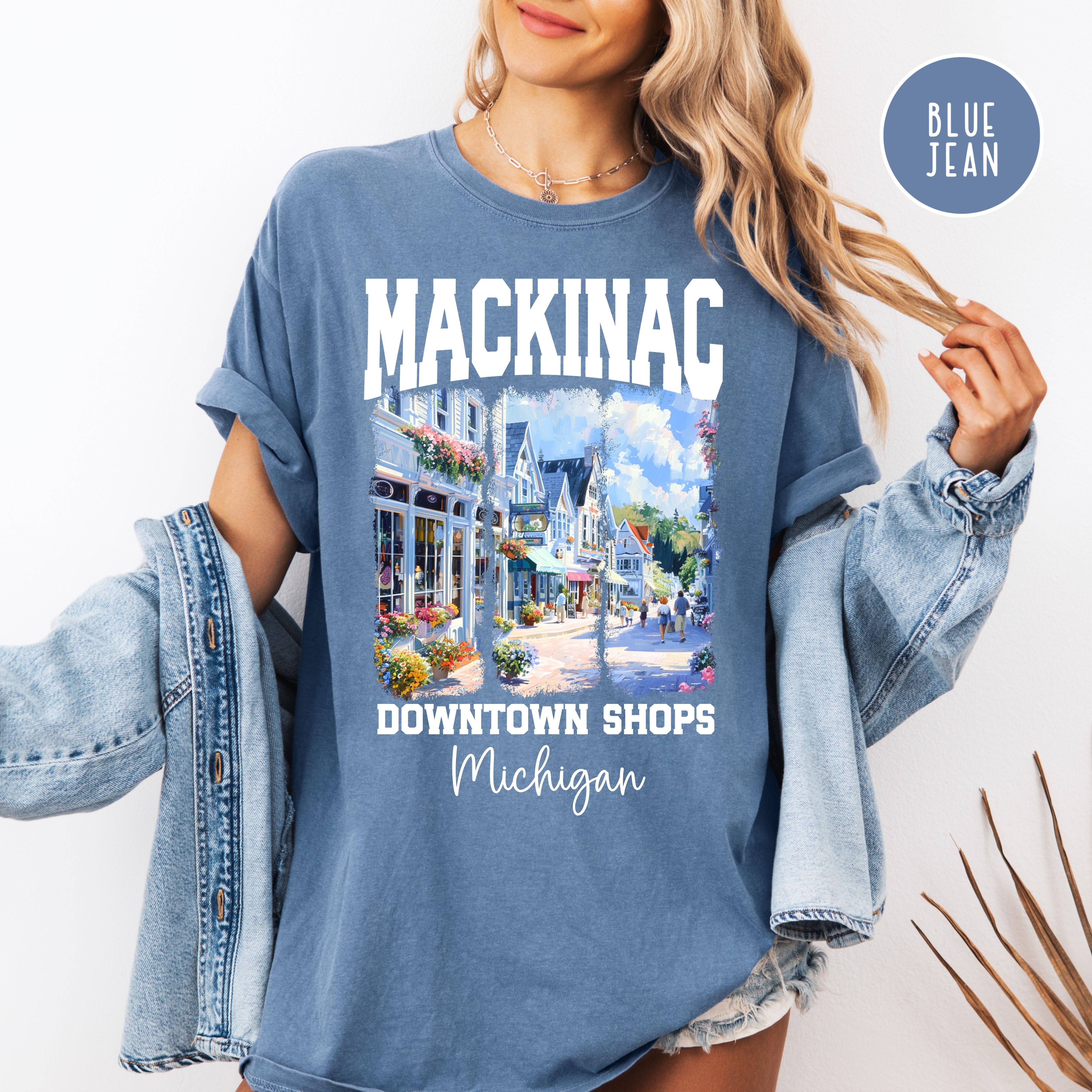 Mackinac Island Michigan Downtown Shops Comfort Colors® Tee