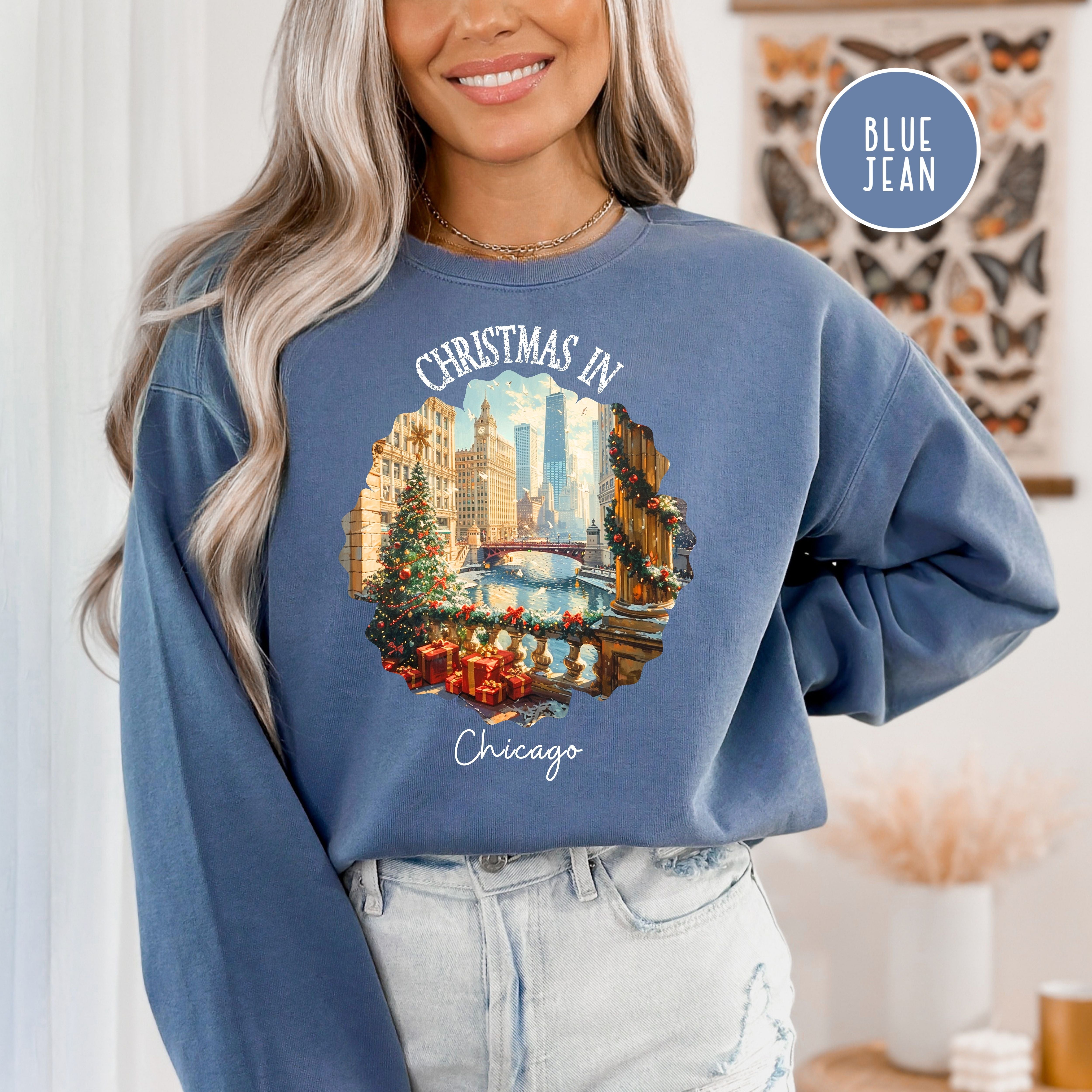 Christmas In Chicago Comfort Colors® Sweatshirt