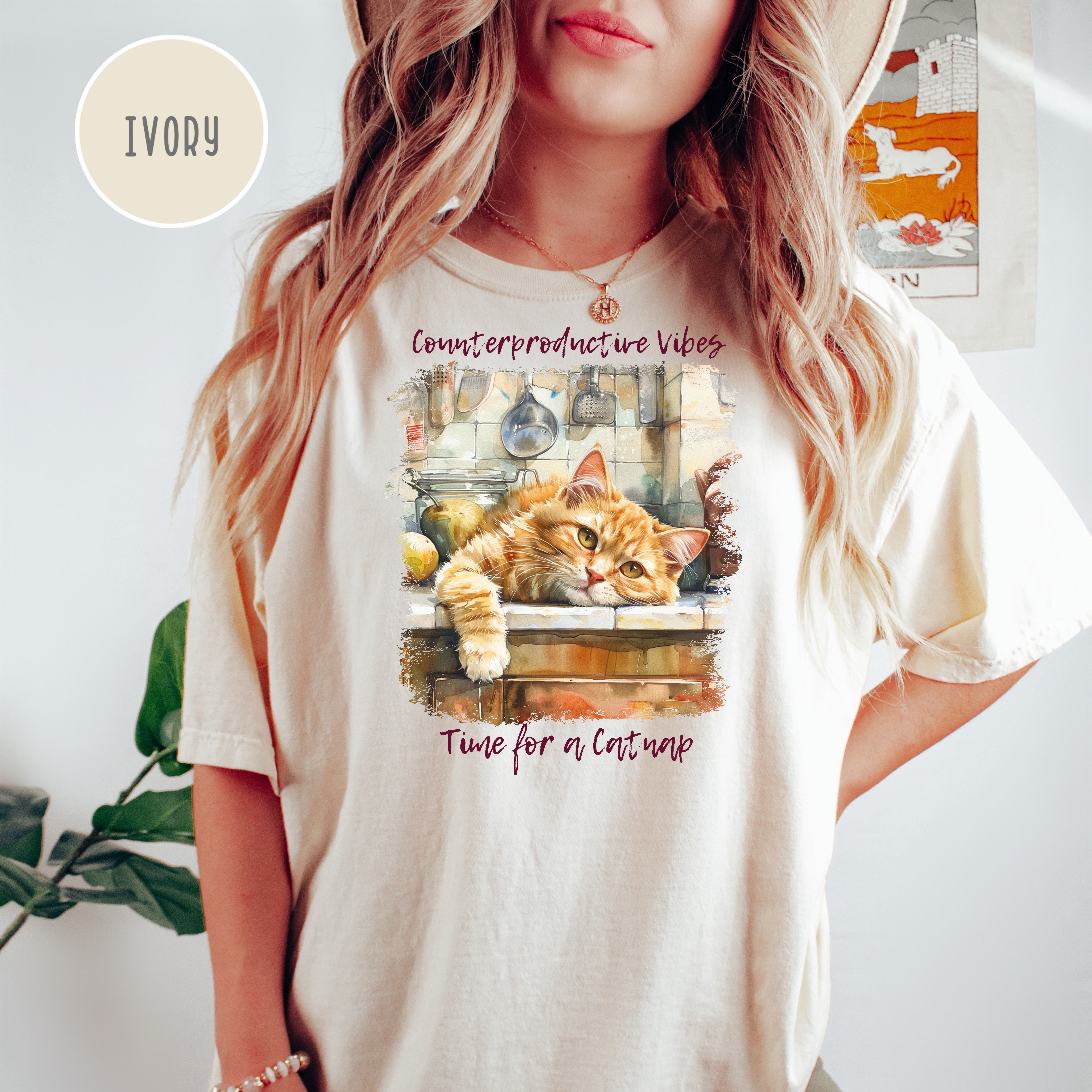 Cat Lover Comfort Colors T-Shirt Gift for Cat Owner