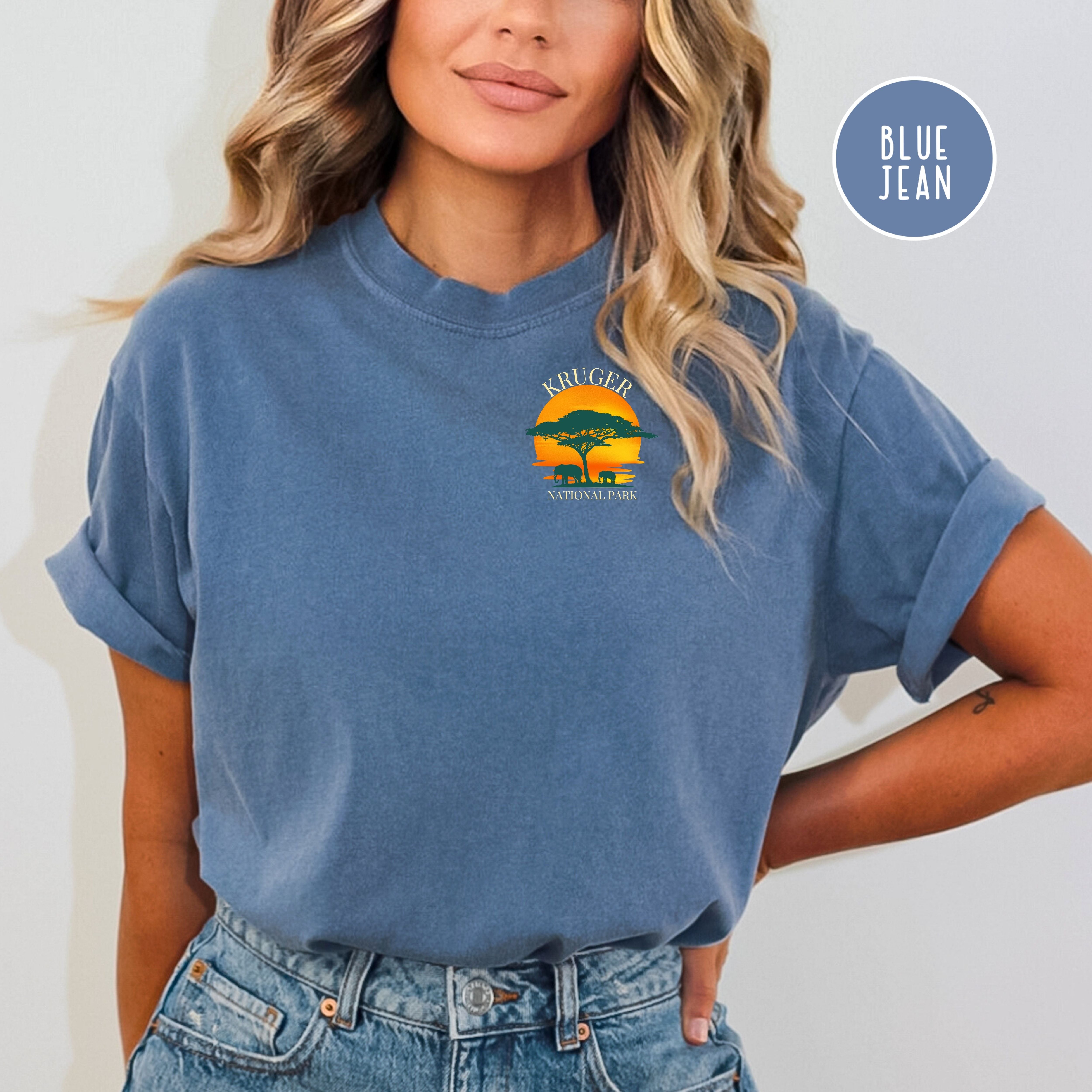 Kruger National Park South Africa Comfort Colors® Tee Design Front & Back