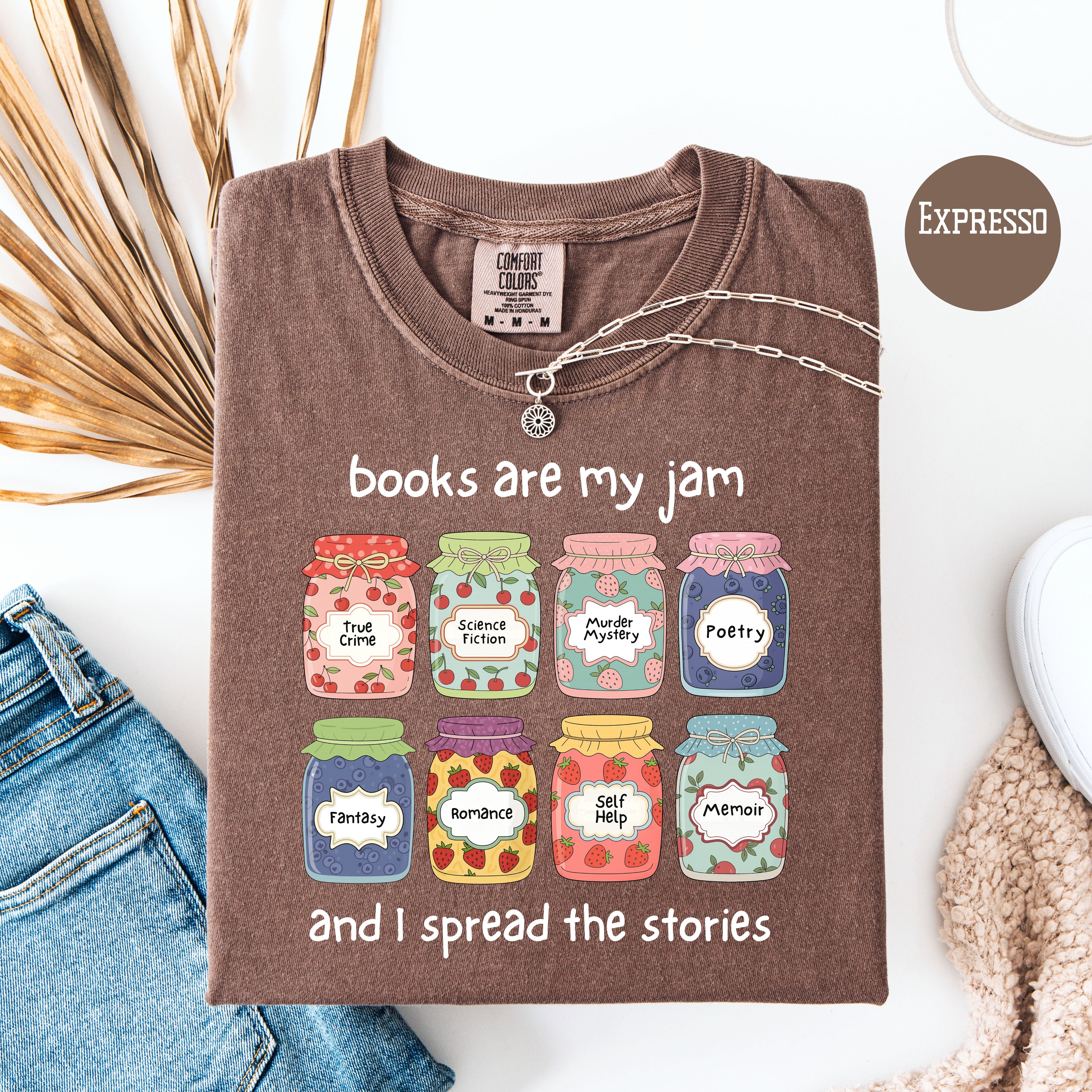 Books Are My Jam Comfort Colors Jam Jars T-Shirt, Book Lover Gift