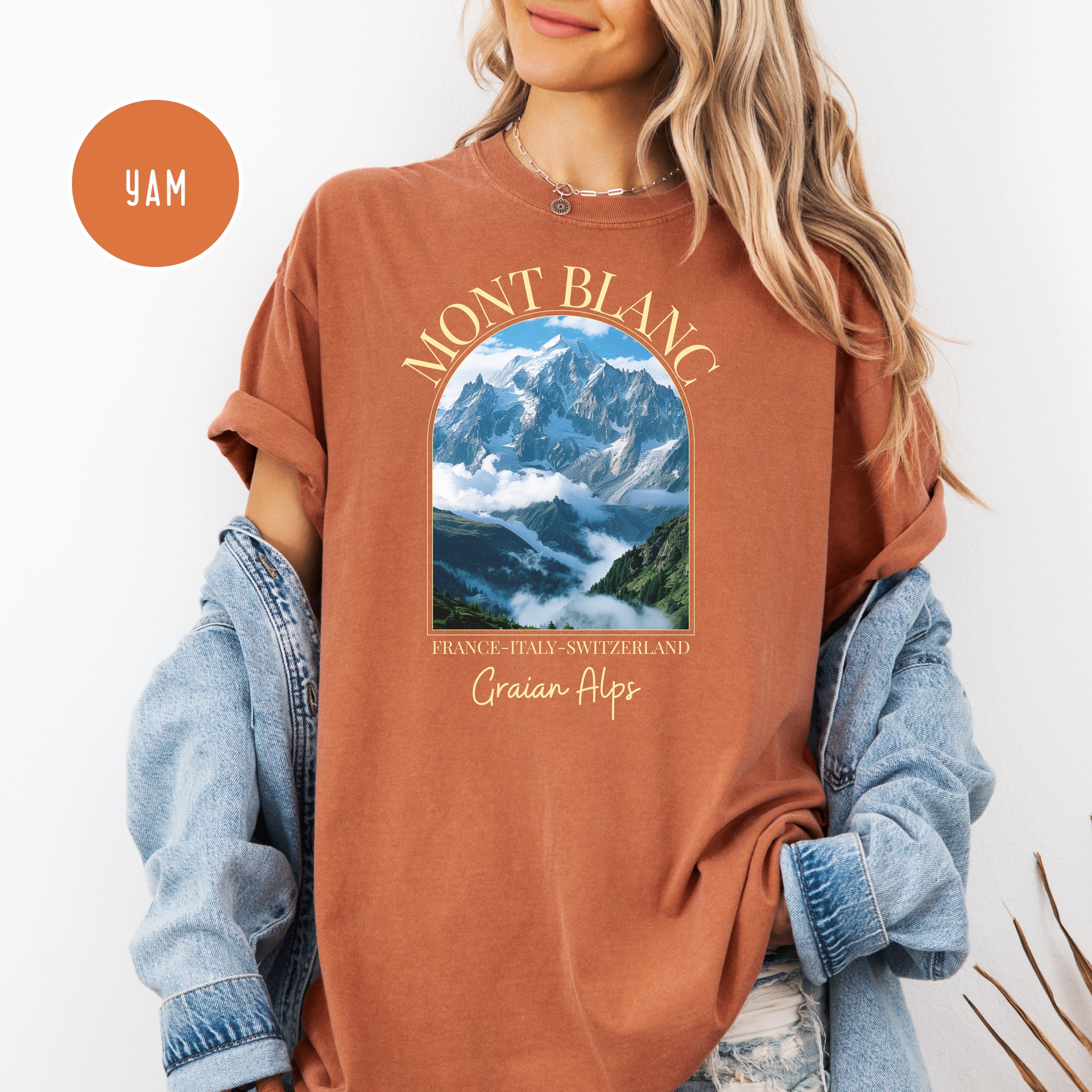 Mont Blanc Mountain France-Italy-Switzerland Comfort Colors Tee