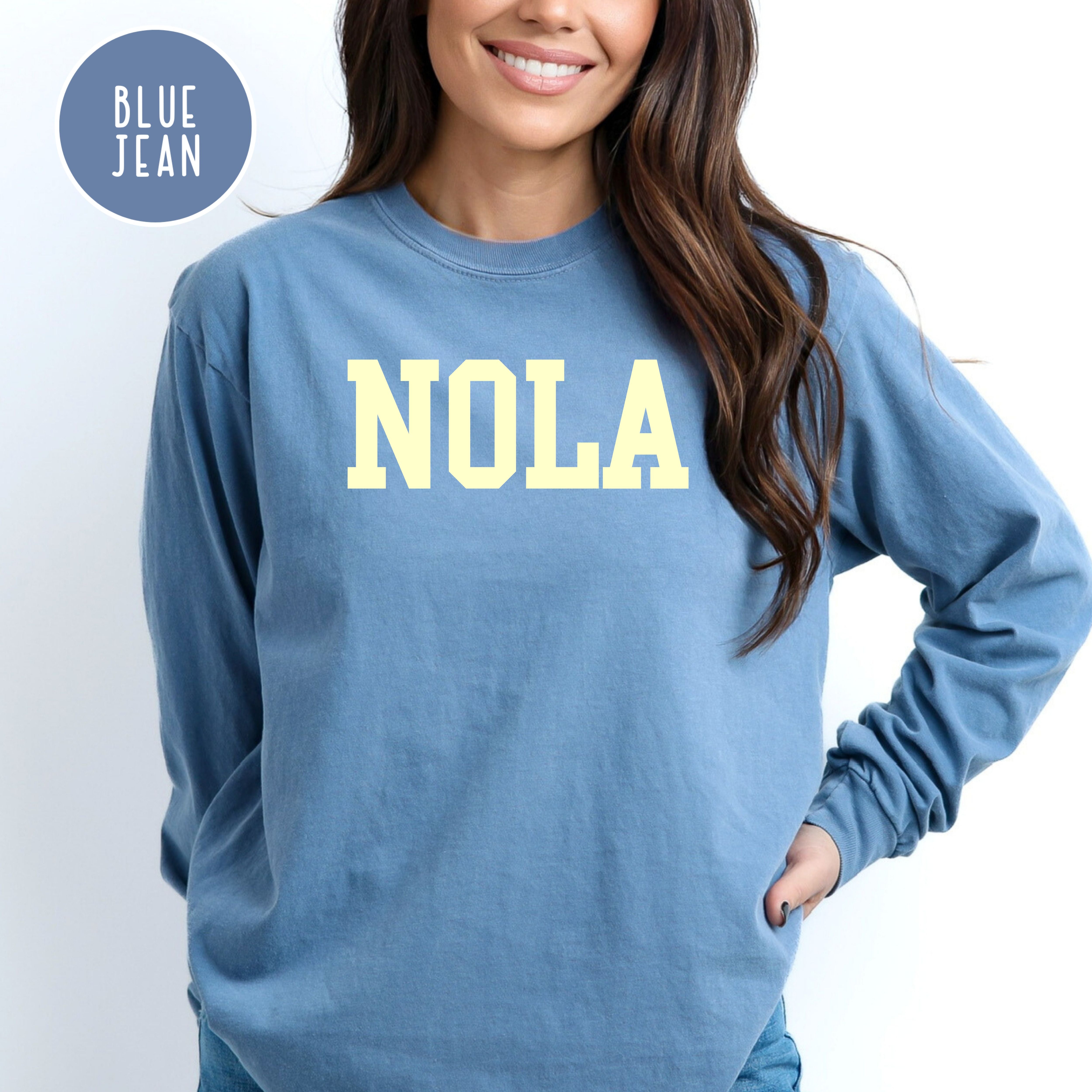 NOLA New Orleans Louisiana Comfort Colors® Long Sleeve Tee