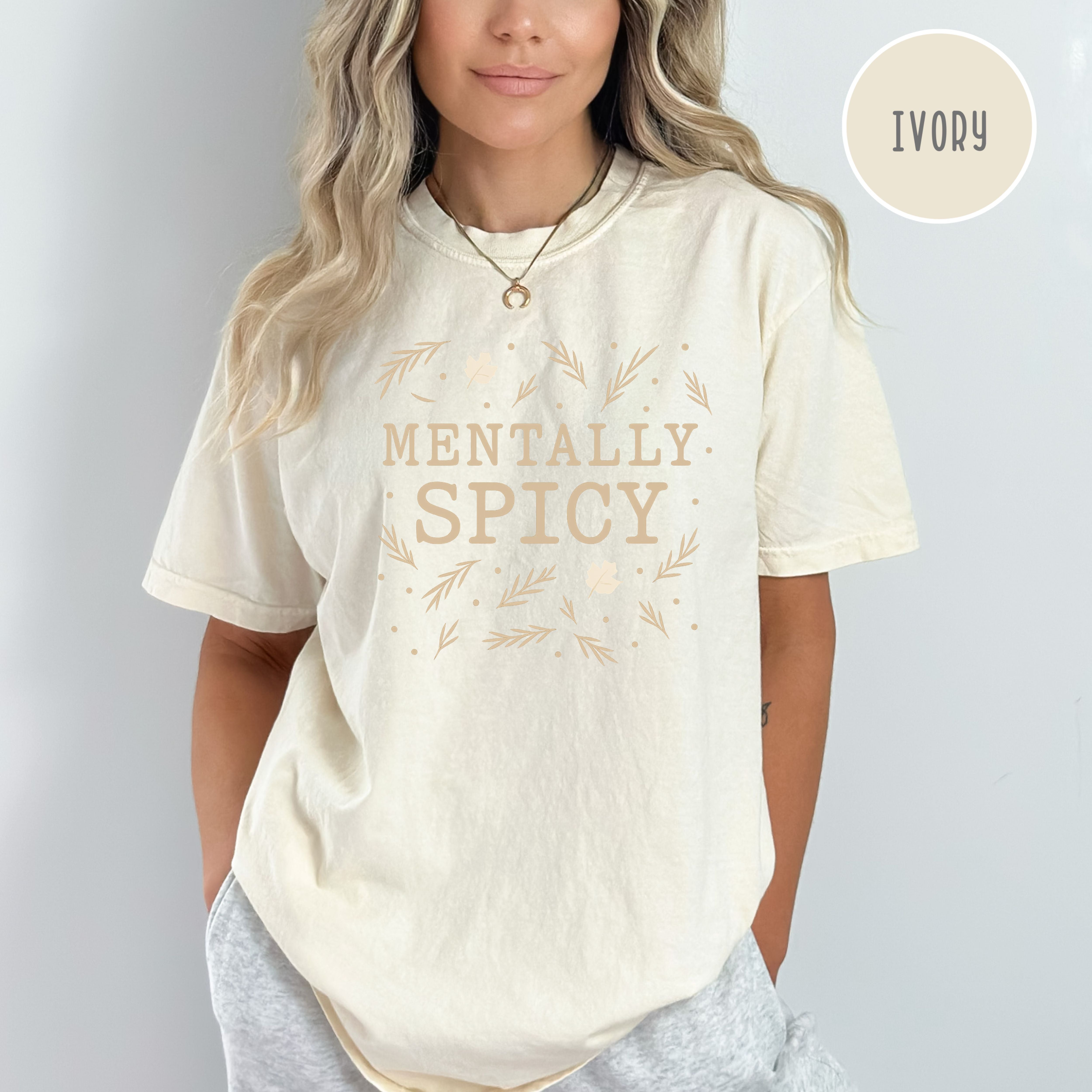 Mentally Spicy Autumn Book Lover Comfort Colors Tee