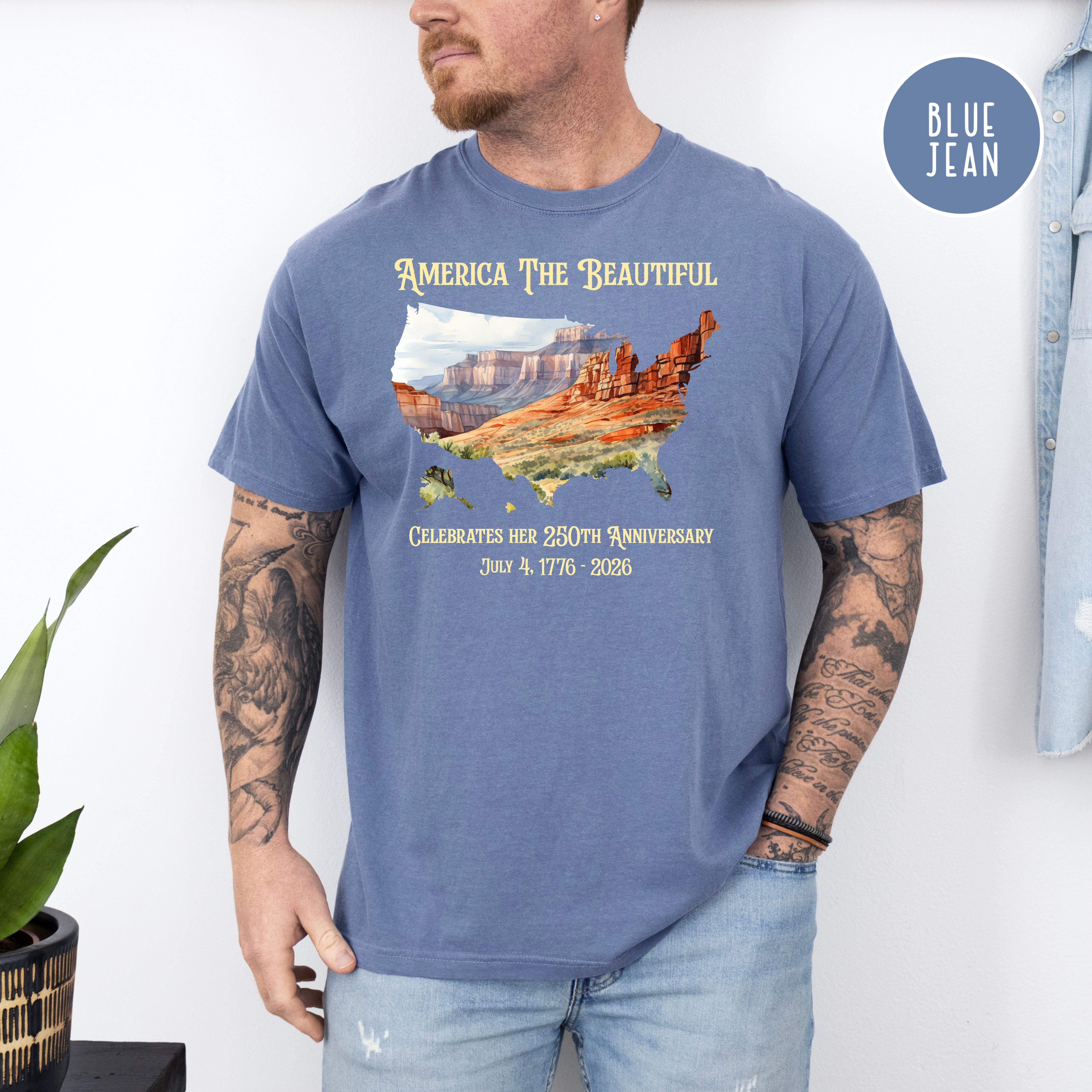 America The Beautiful 250th Anniversary Comfort Colors T-Shirt