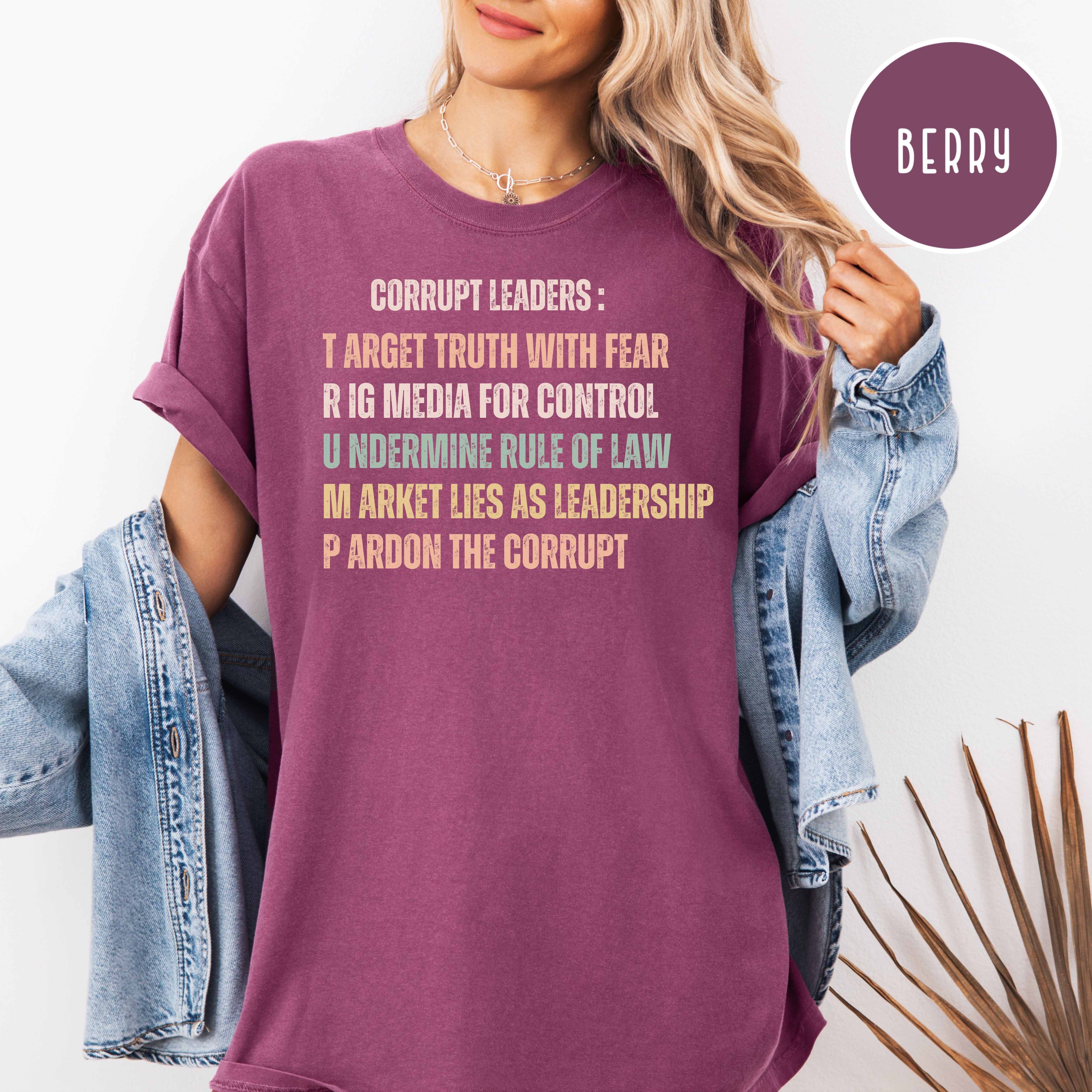 Subtle Anti Trump Comfort Colors Political Protest Tee Shirt
