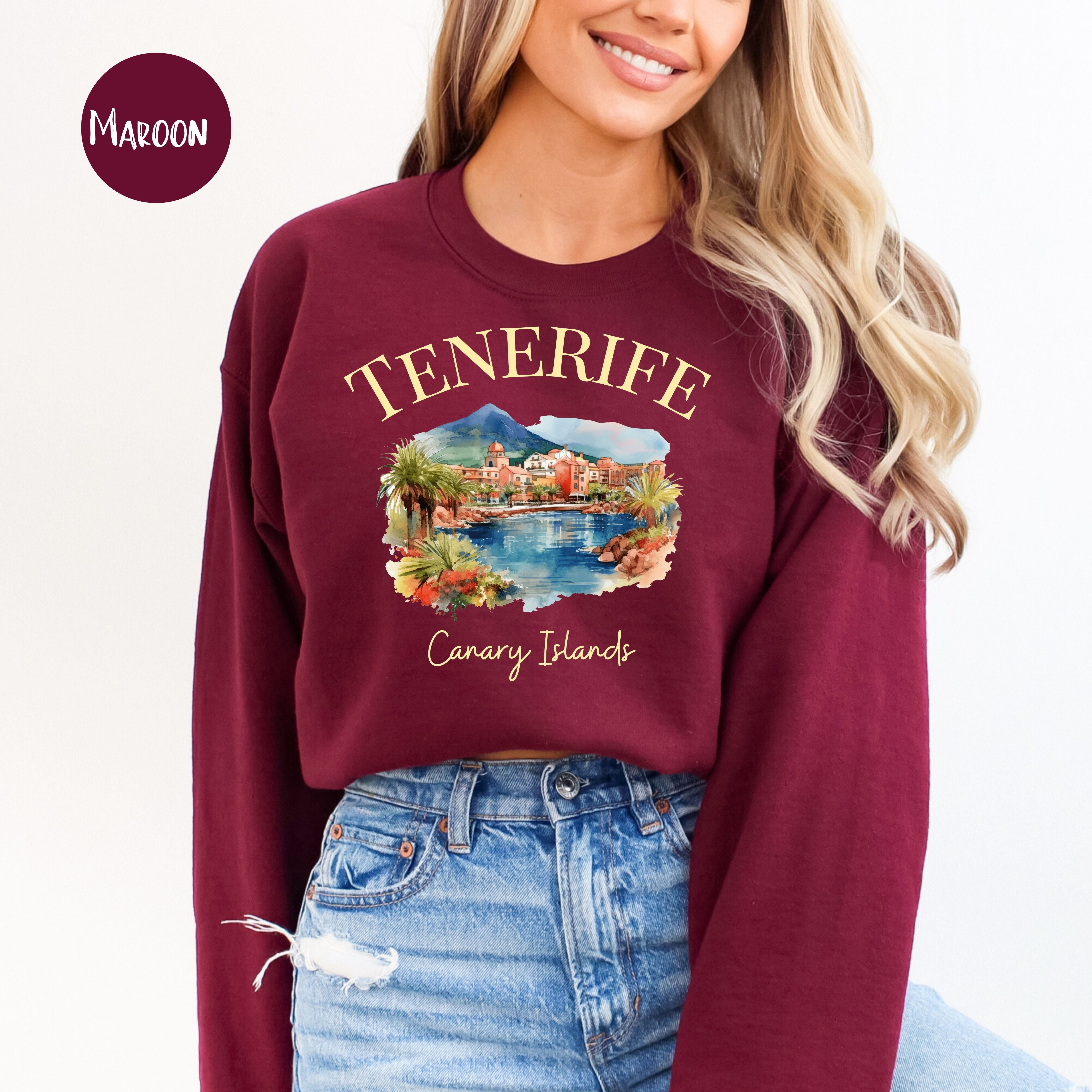 Tenerife Canary Islands Spain Vacation Gift Sweater