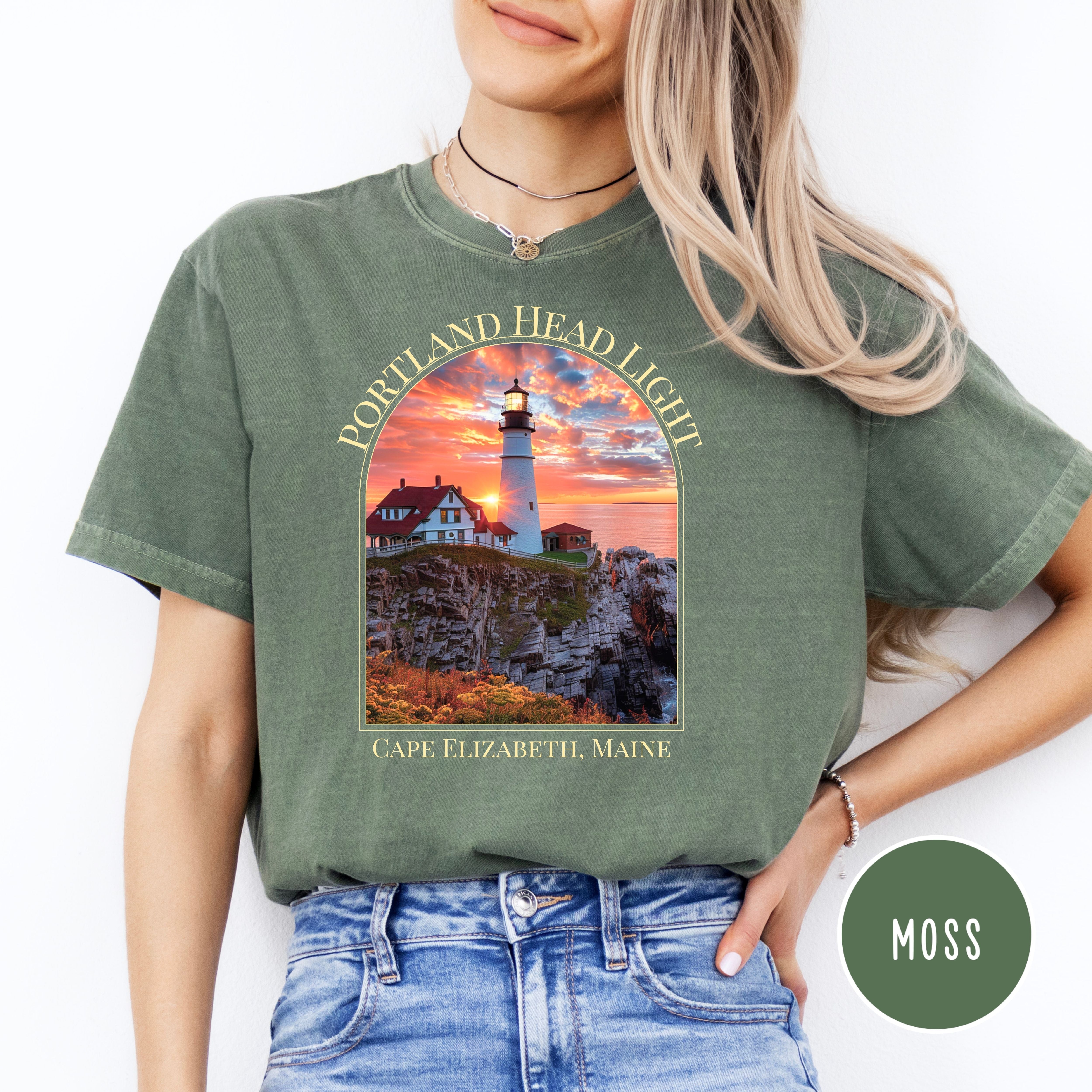 Portland Head Light Cape Elizabeth Maine Comfort Colors® Tee