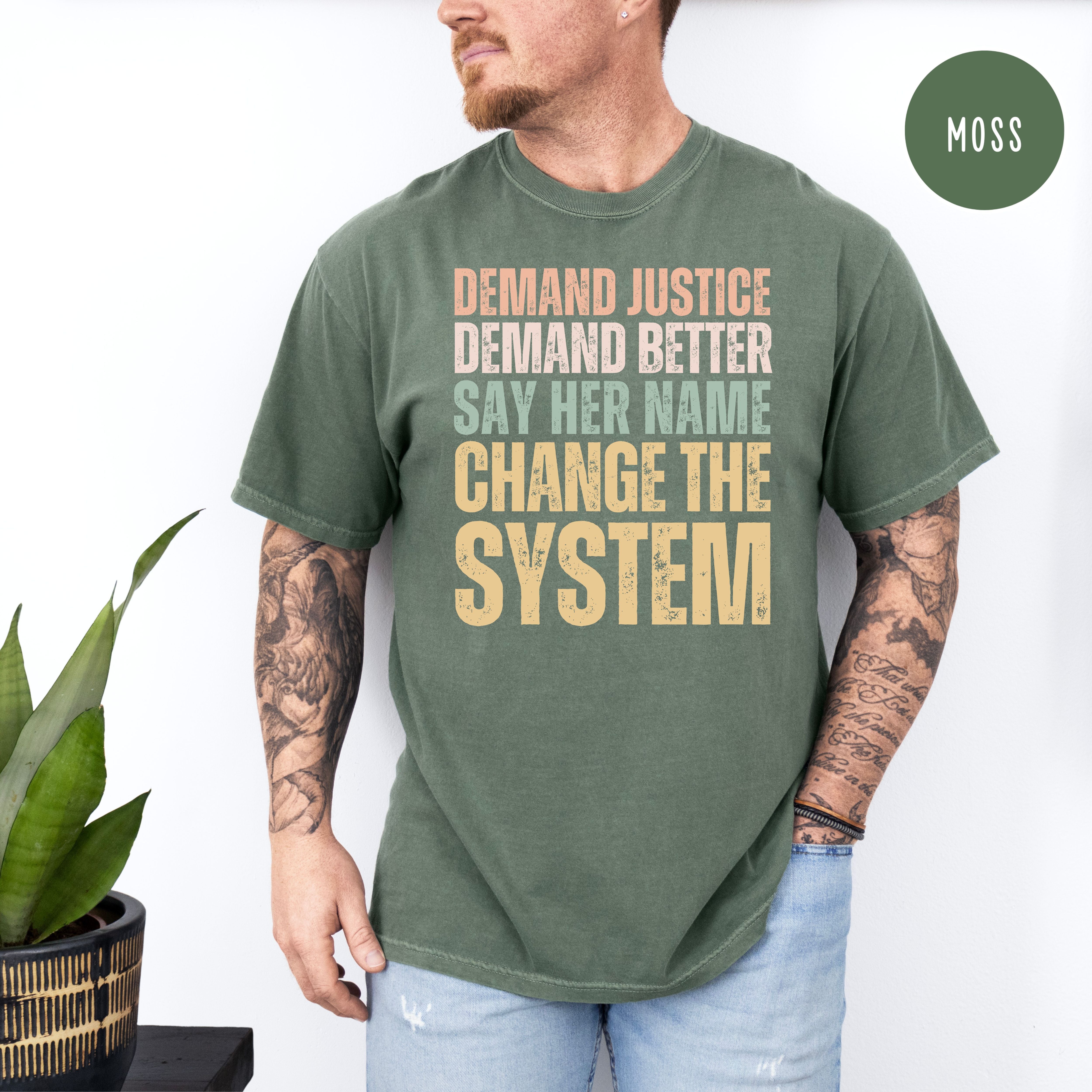 Demand Justice Unisex Anti Ice Comfort Colors T-Shirt, Protest Shirt