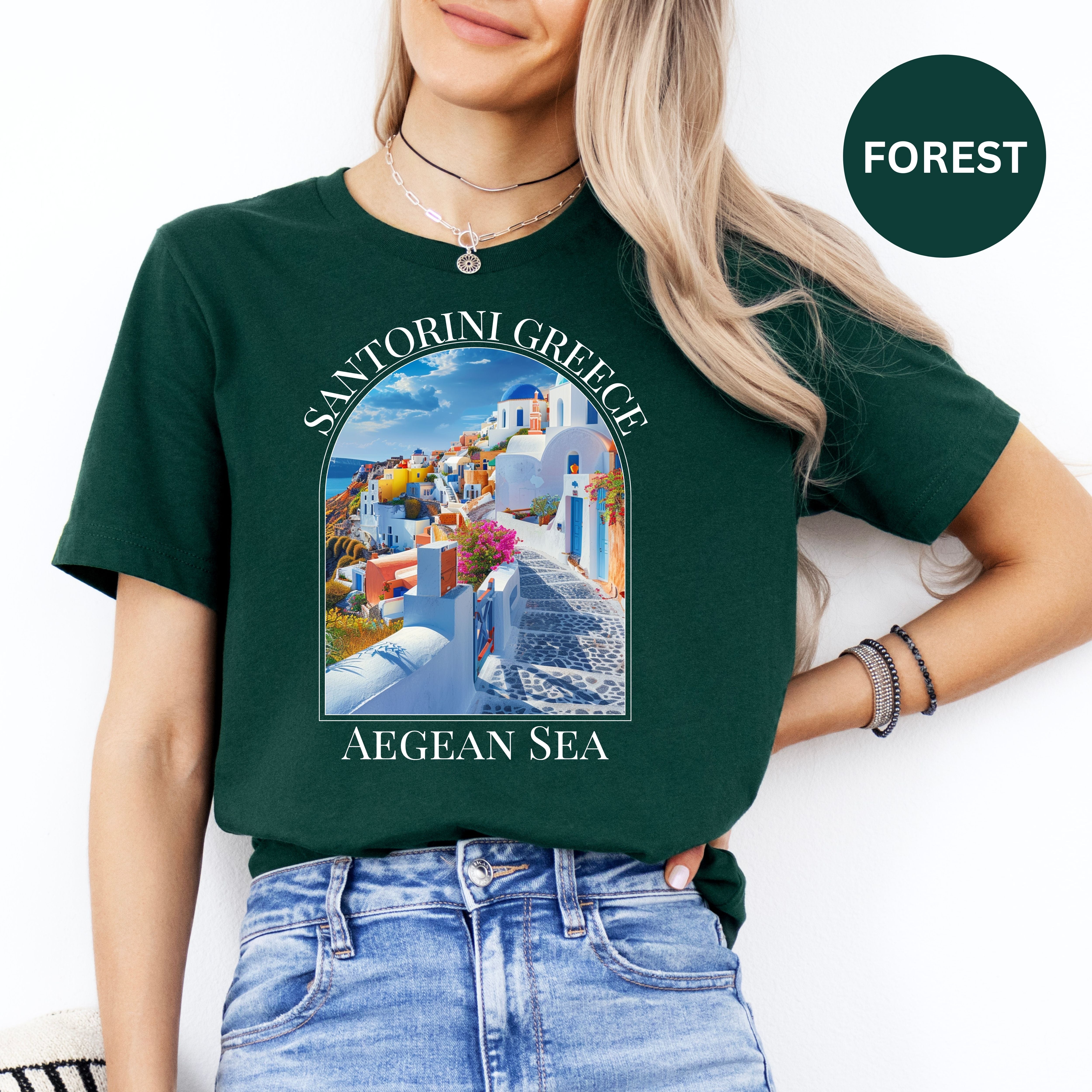 Santorini Greece Bella Canvas Tee