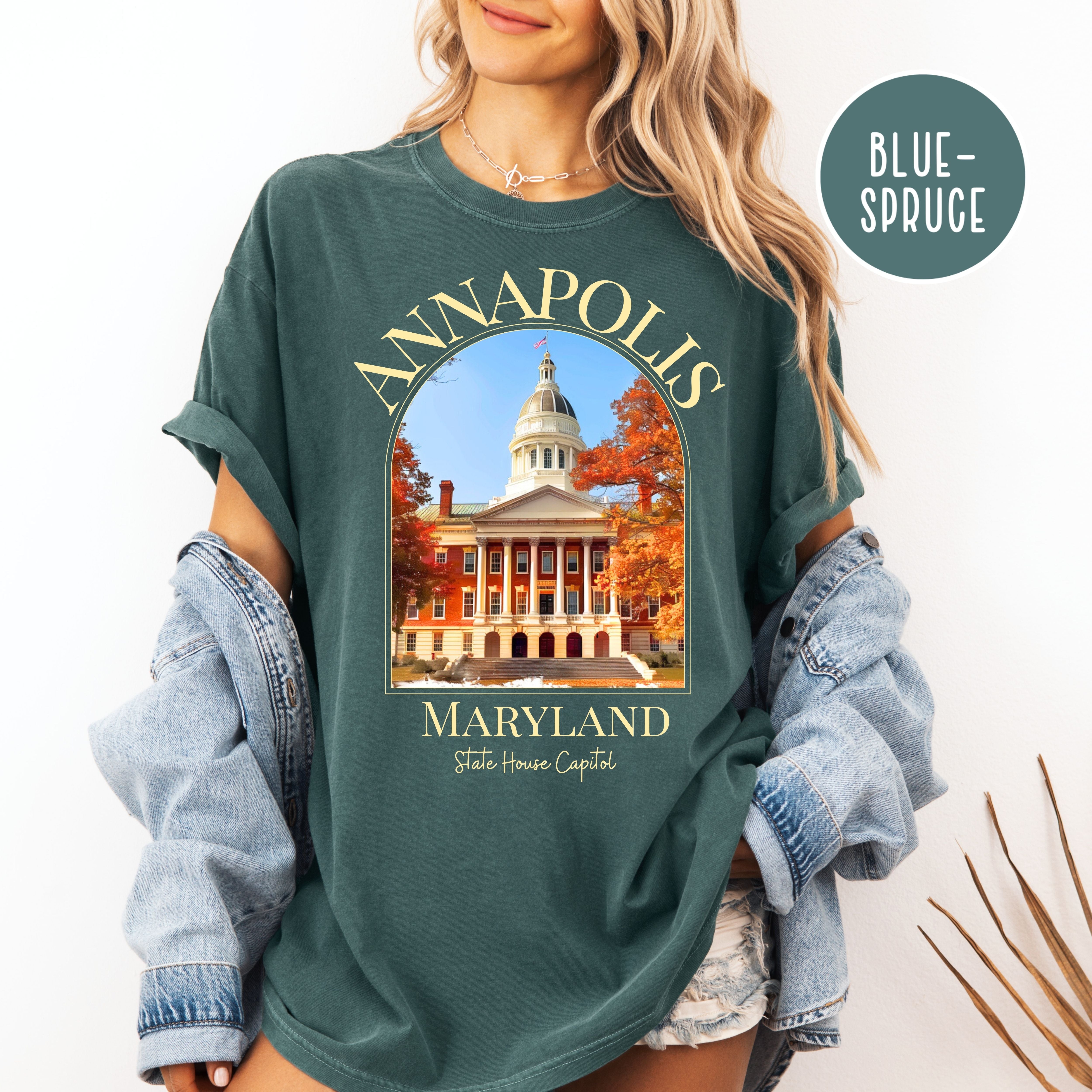Annapolis Maryland Autumn Comfort Colors Tee
