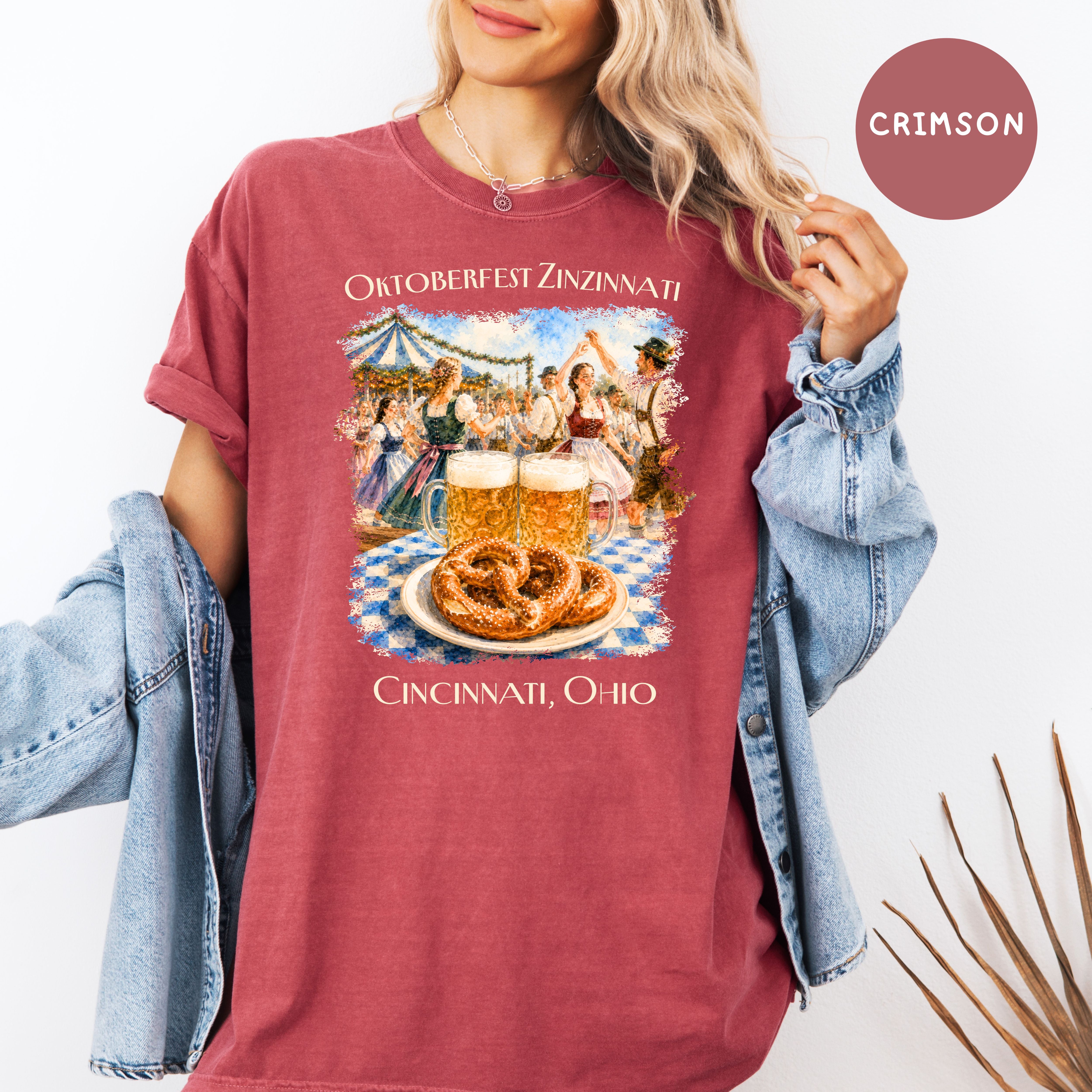 Cincinnati Oktoberfest Celebration Unisex Comfort Colors TShirt, Oktoberfest Zinzinnati Ohio Shirt, Octoberfest Shirt, Cincinnati Gift Shirt
