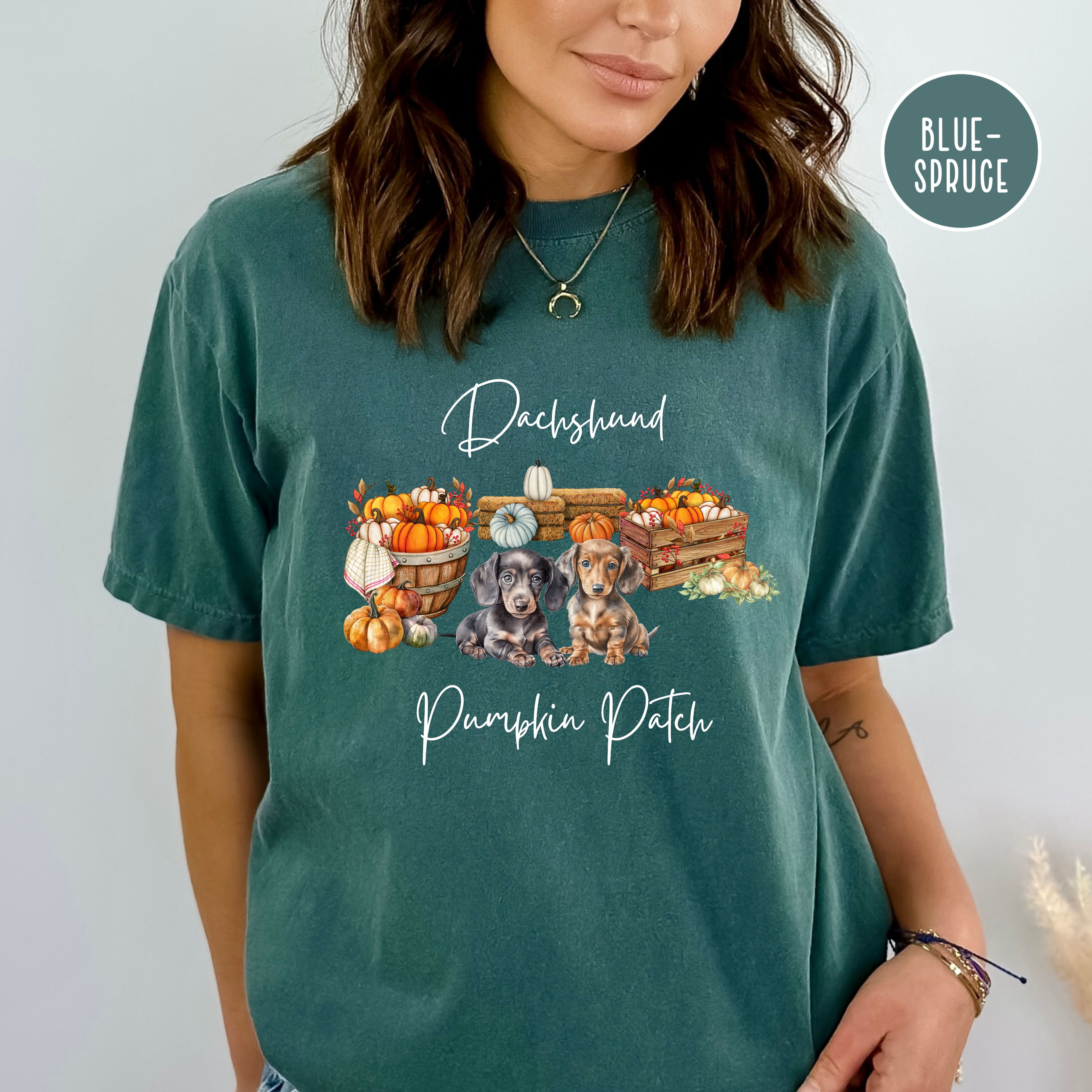 Dachshund Pumpkin Patch Comfort Colors® Thanksgiving Tee