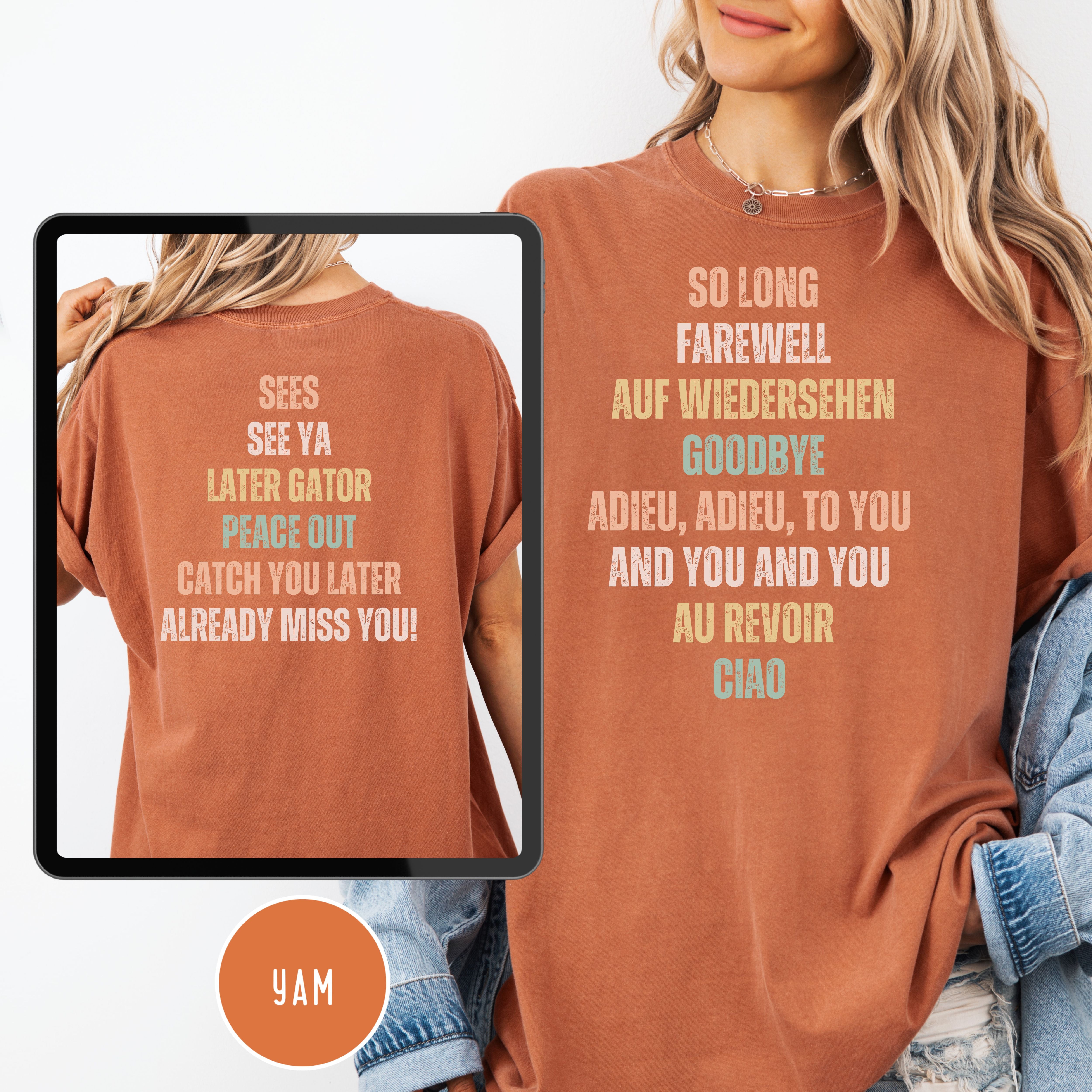 Goodbye, Already Miss You Comfort Colors Tee Shirt Gift for College Student, Sound of Music Fan, Travel Gift Shirt