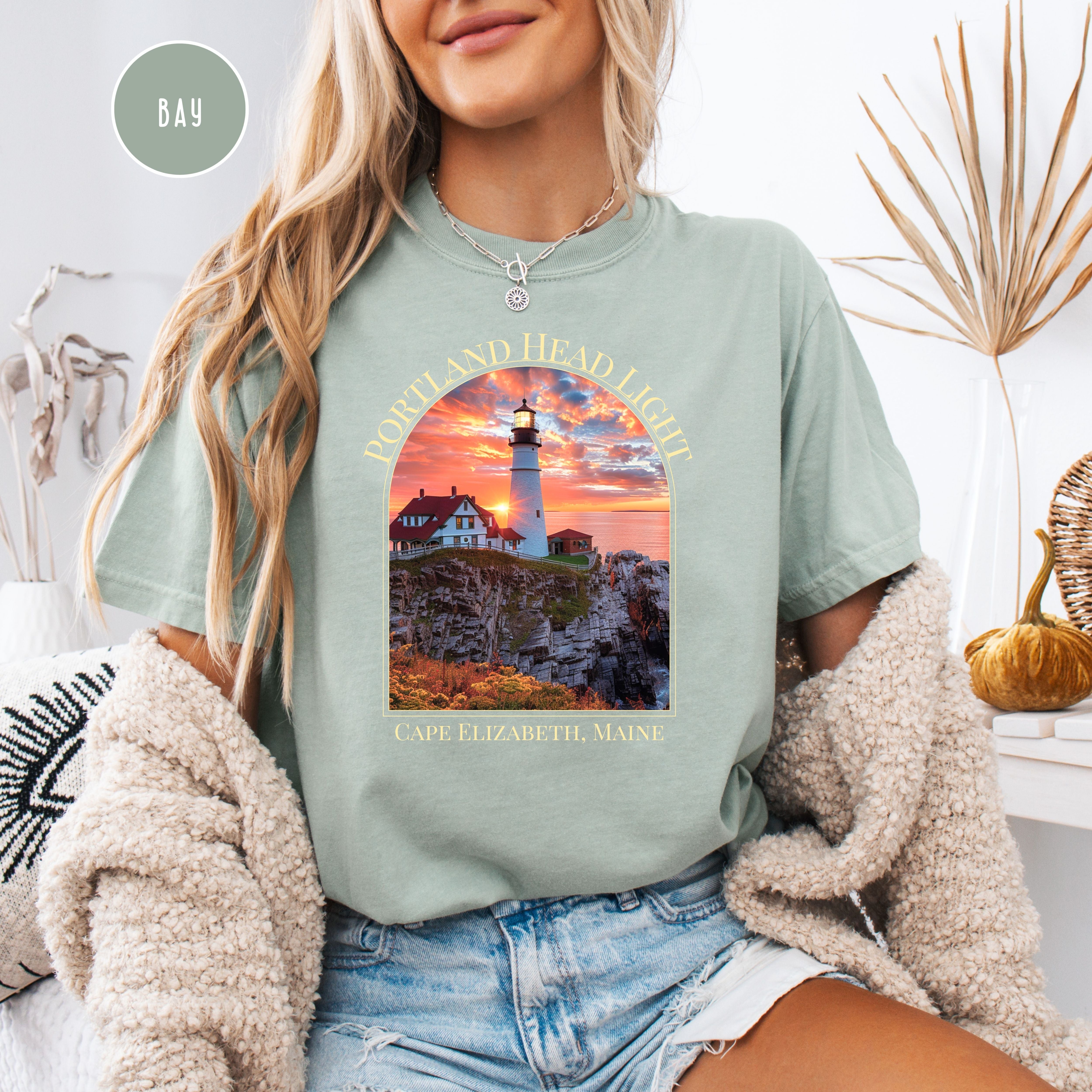 Portland Head Light Cape Elizabeth Maine Comfort Colors® Tee