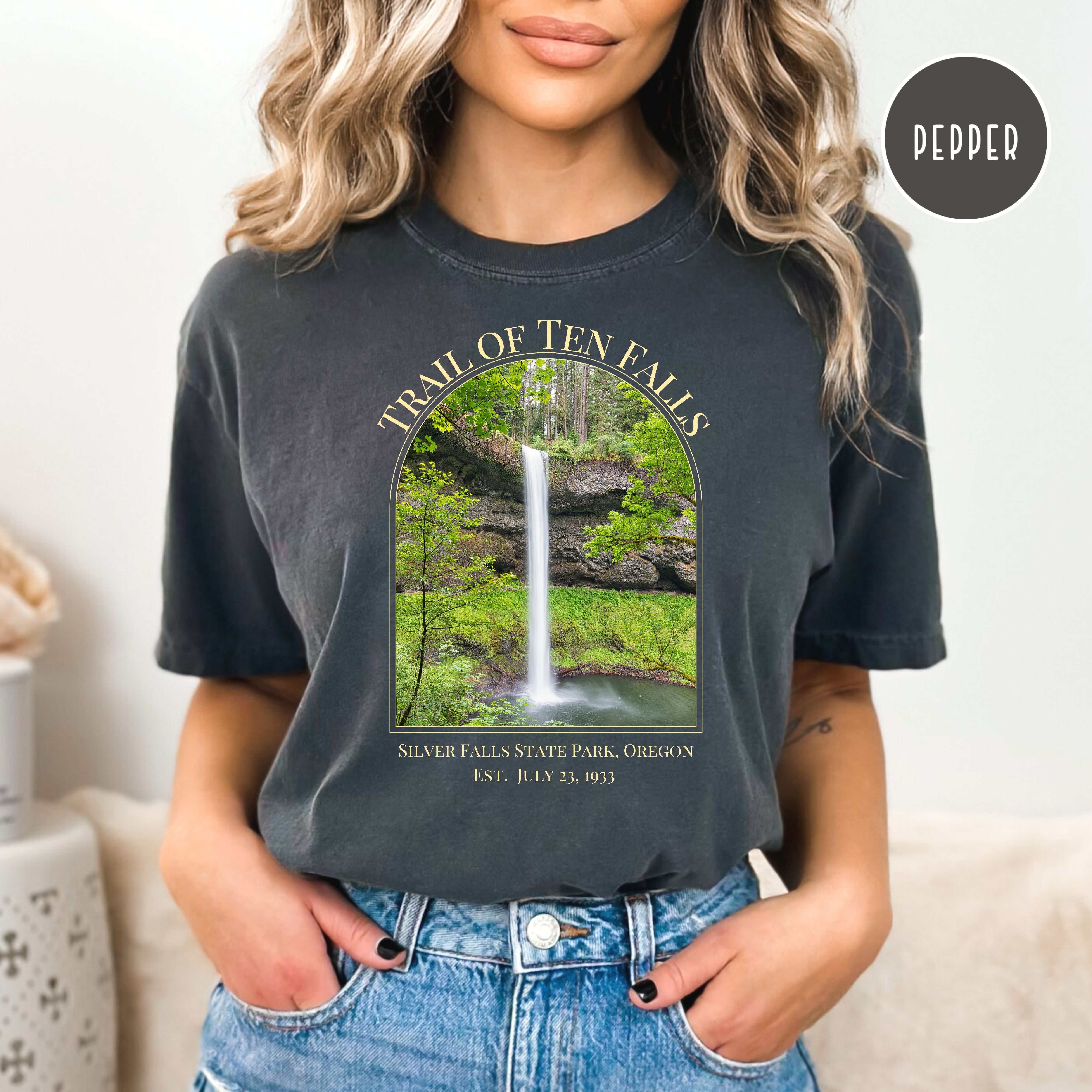 Trail of Ten Falls Silver Falls State Park Oregon, Comfort Colors® Tee