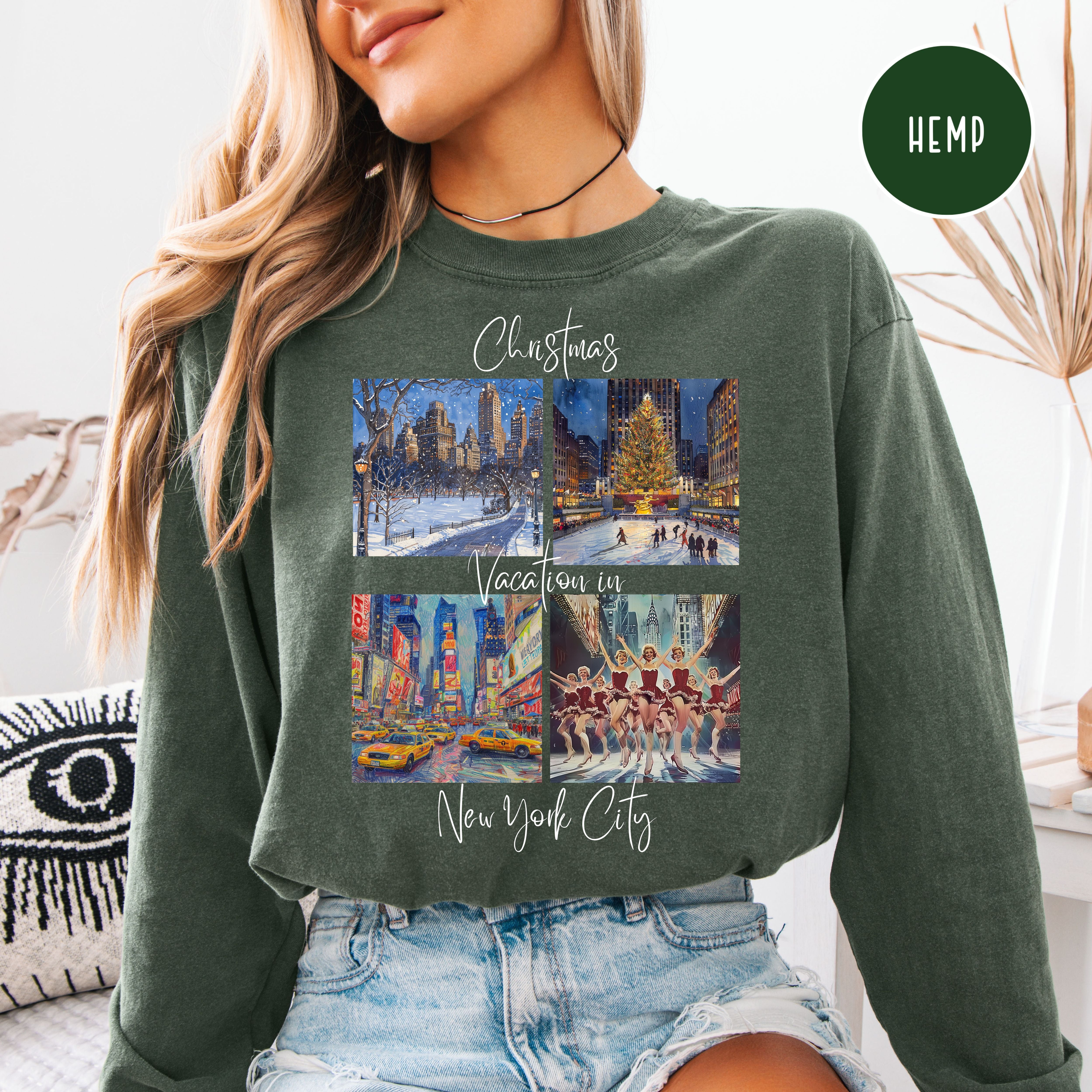 Christmas Vacation in New York City Comfort Colors® Long Sleeve Tee