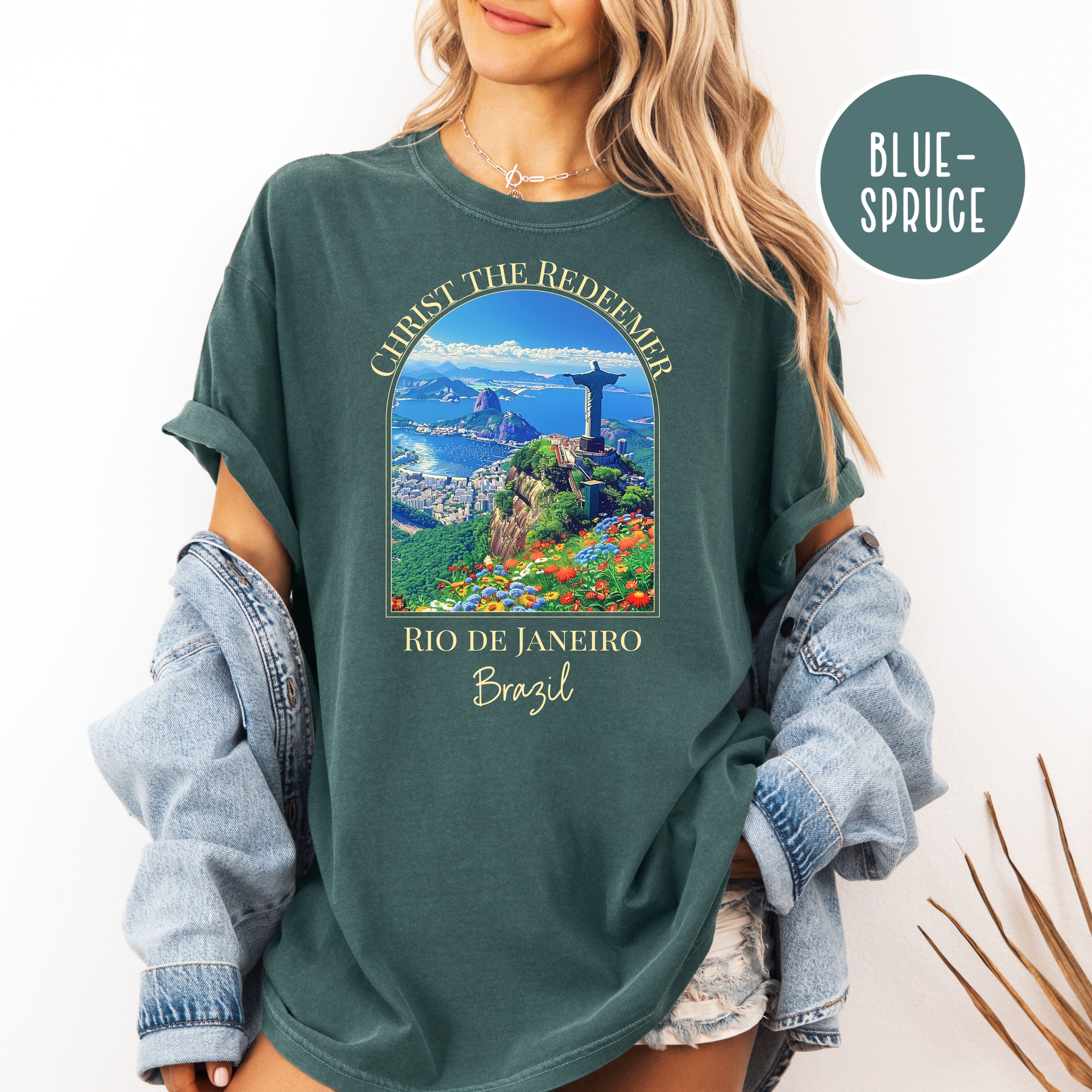 Christ the Redeemer Rio de Janeiro Brazil Comfort Colors Tee