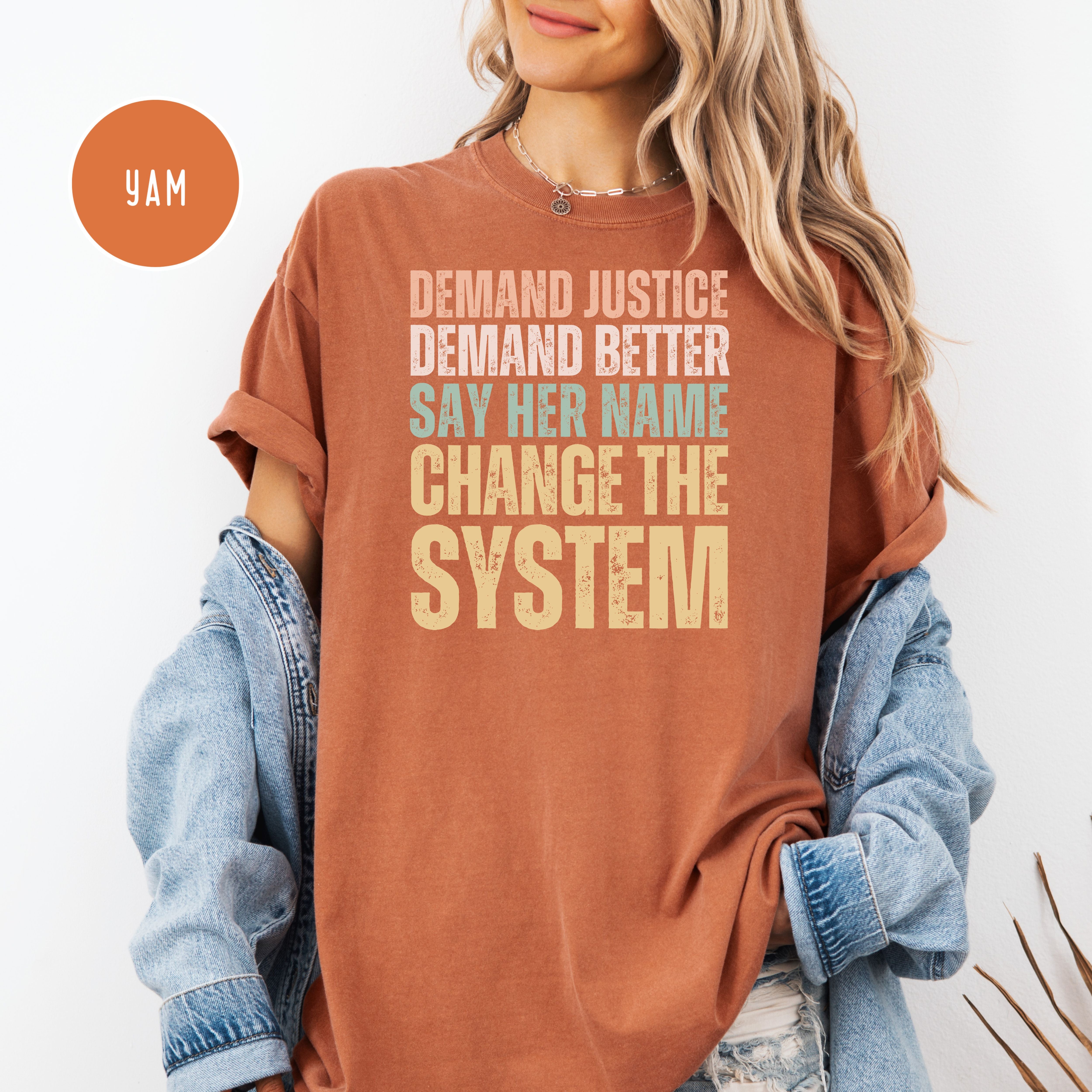 Demand Justice Unisex Anti Ice Comfort Colors T-Shirt, Protest Shirt