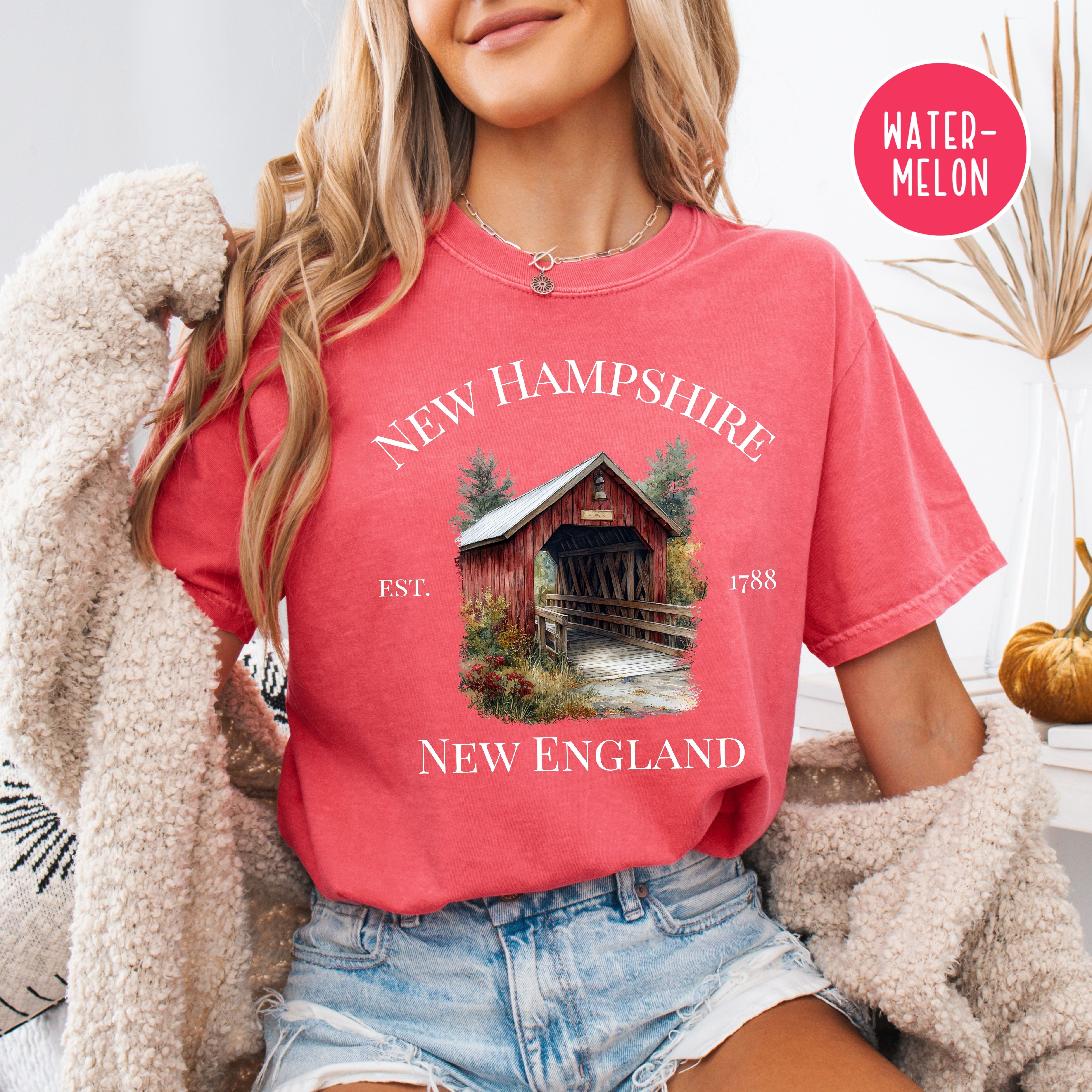 New Hampshire Covered Bridge Comfort Colors Tee