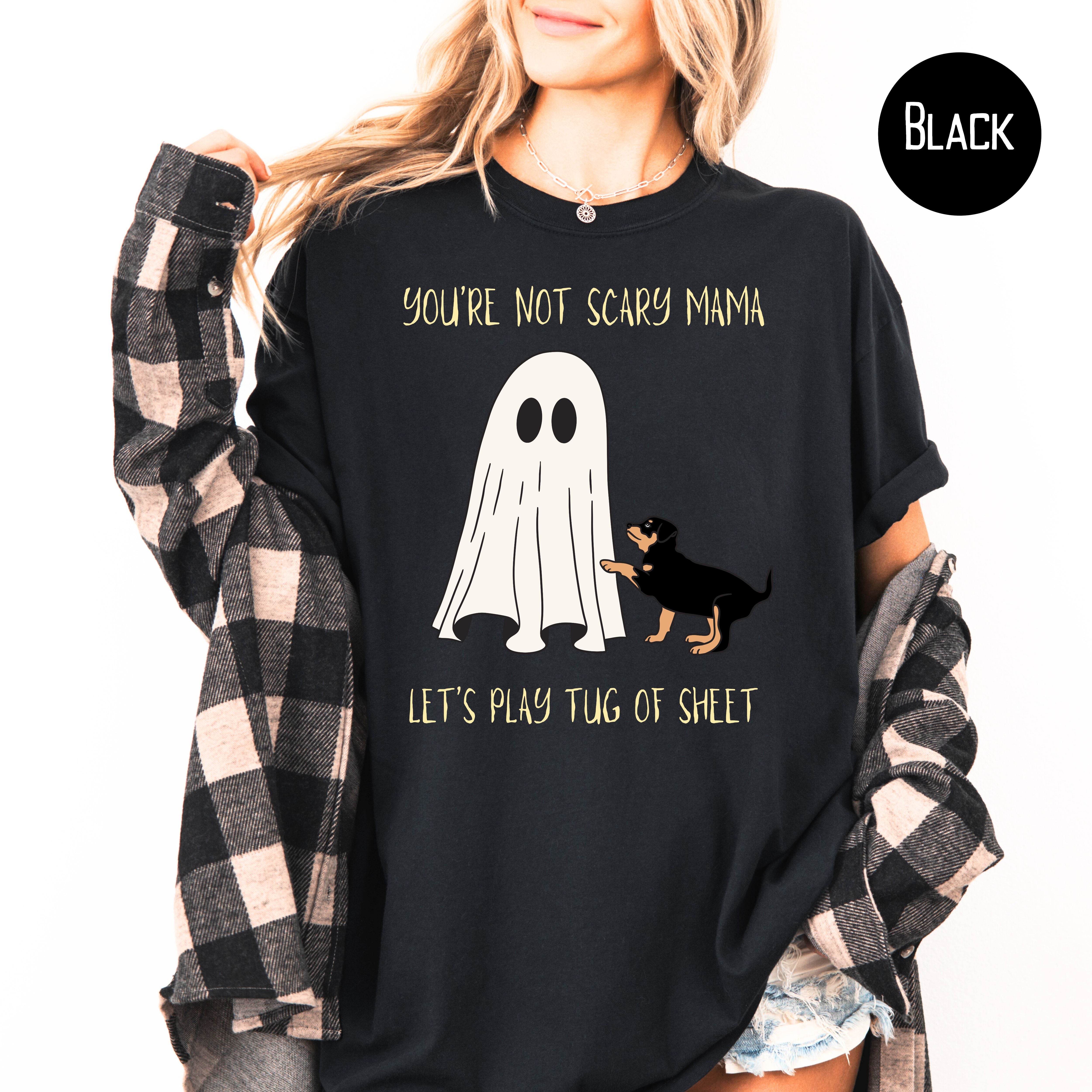 Cute Dog and Ghost Halloween Comfort Color Tee