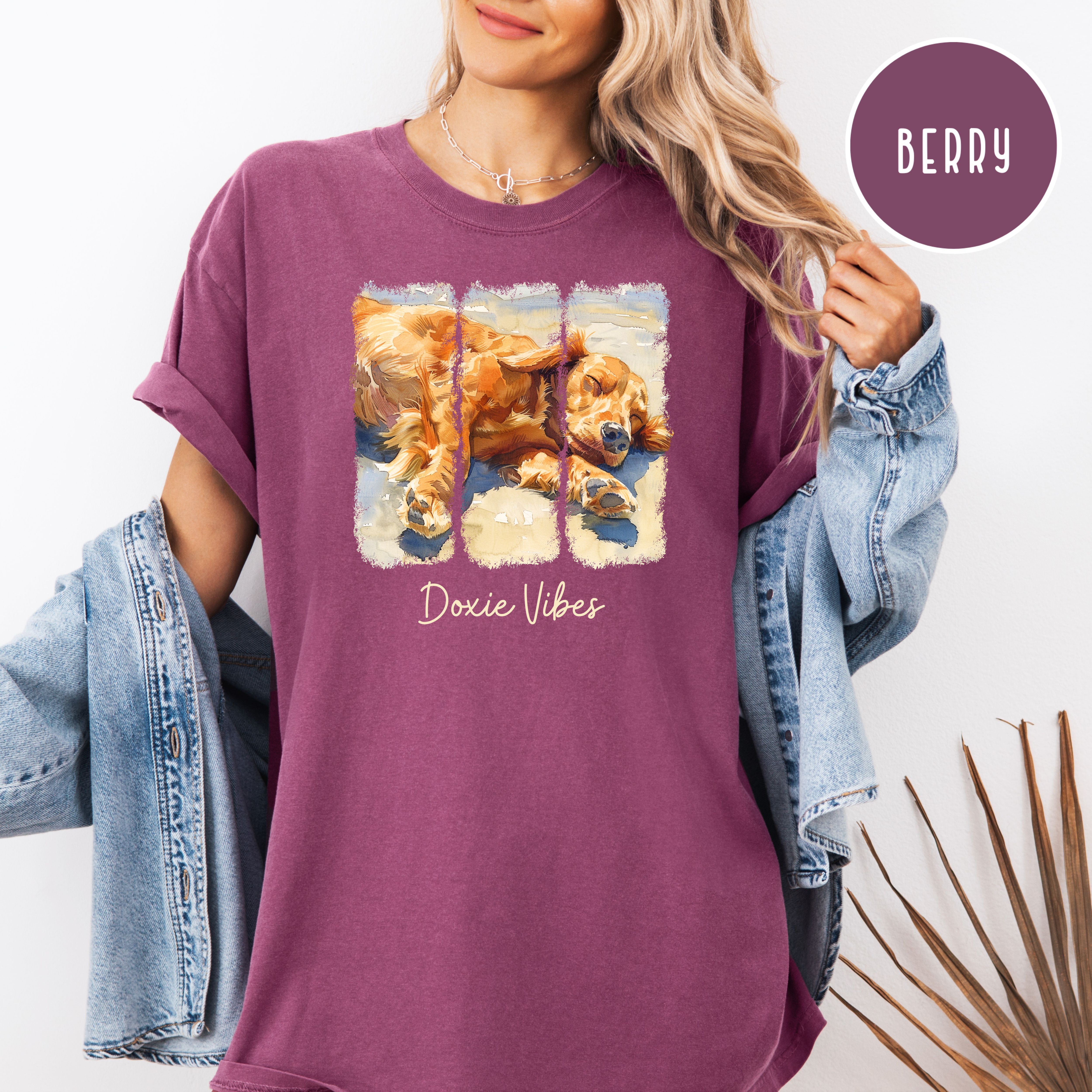 Dachshund Lover Comfort Colors T-Shirt, Doxie Mom Gift, Dog Lover Shirt