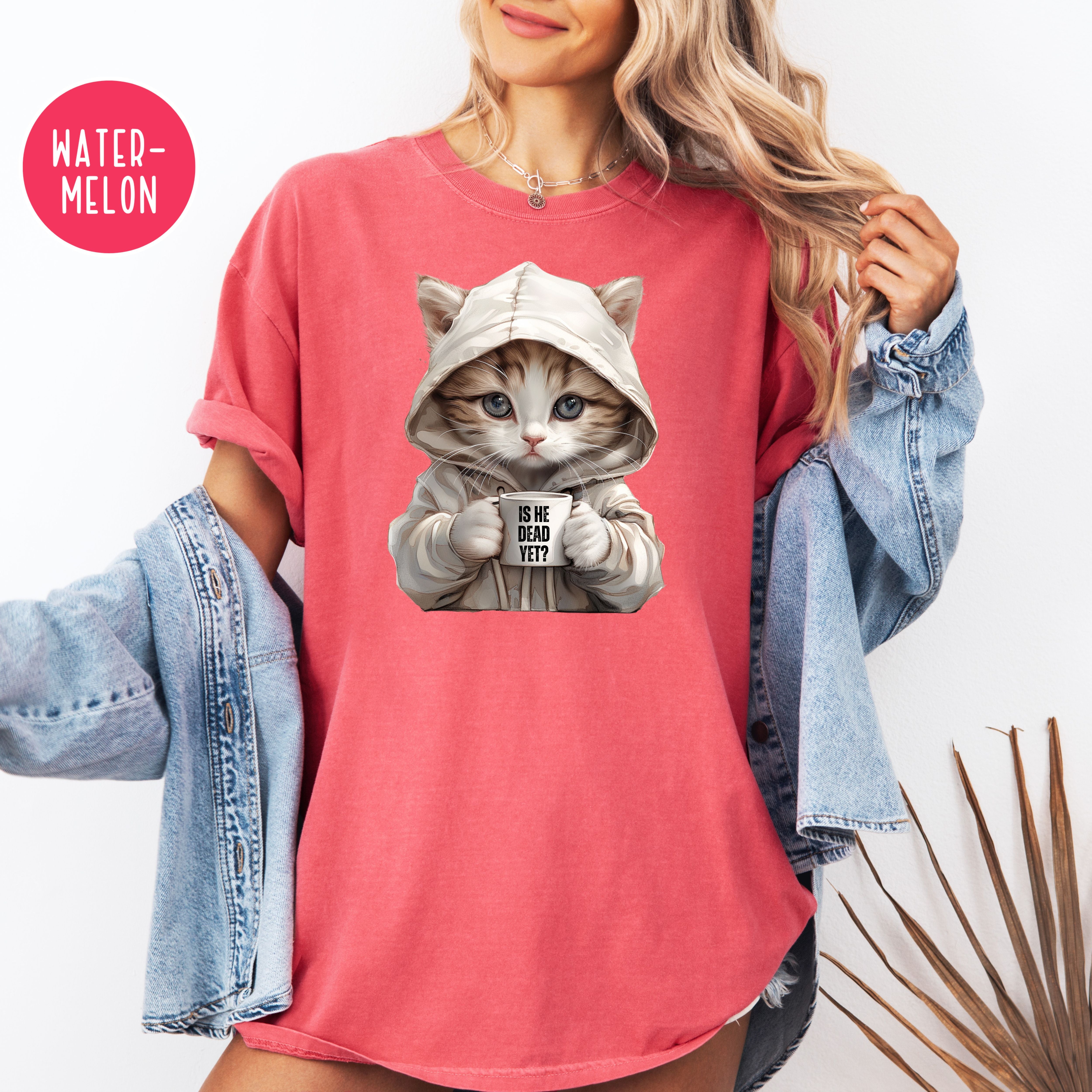 Cat Lover Anti-Trump Is He Dead Yet Comfort Colors Protest Tee