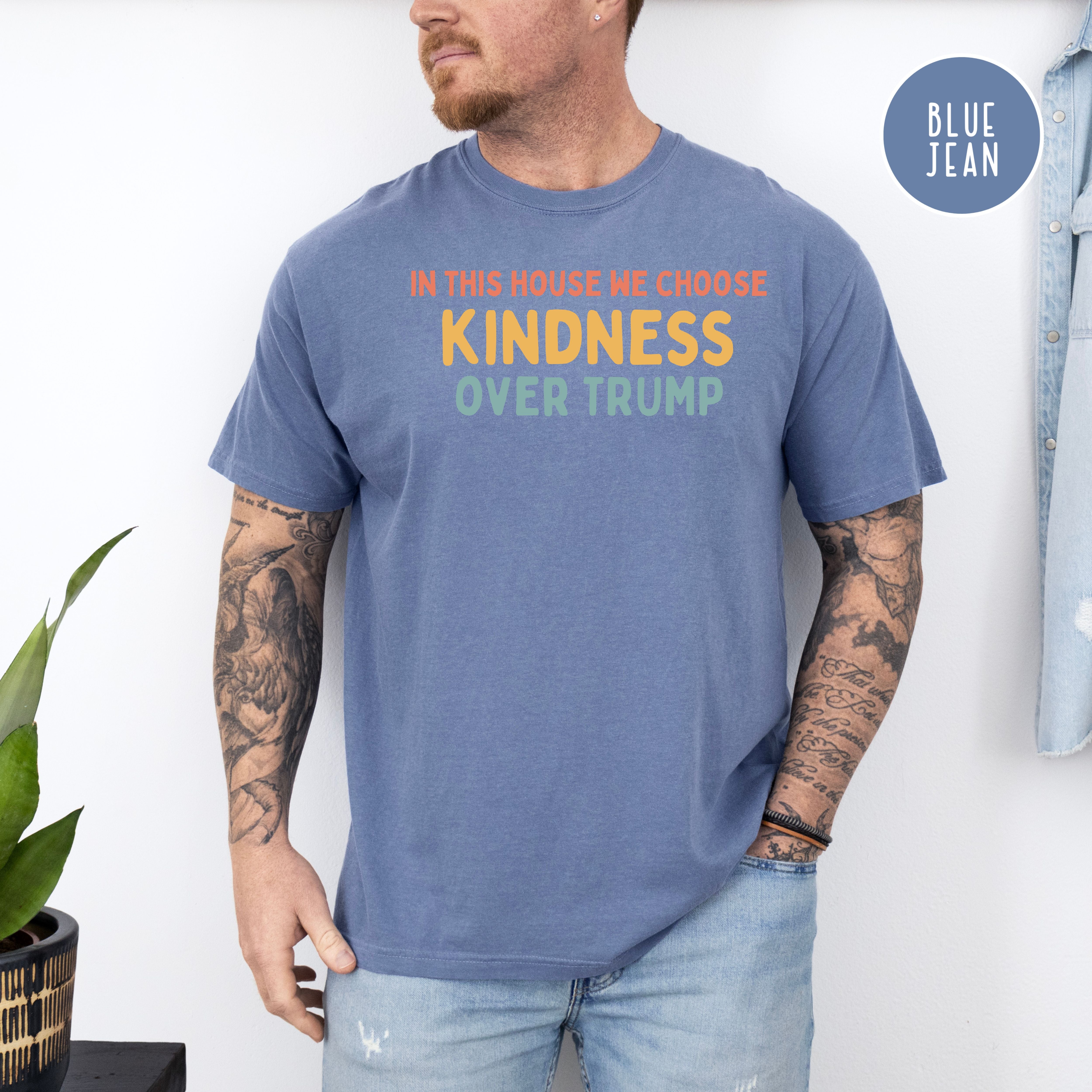 In This House We Chose Kindness Anti Trump Comfort Colors T-Shirt, Trump Protest Shirt