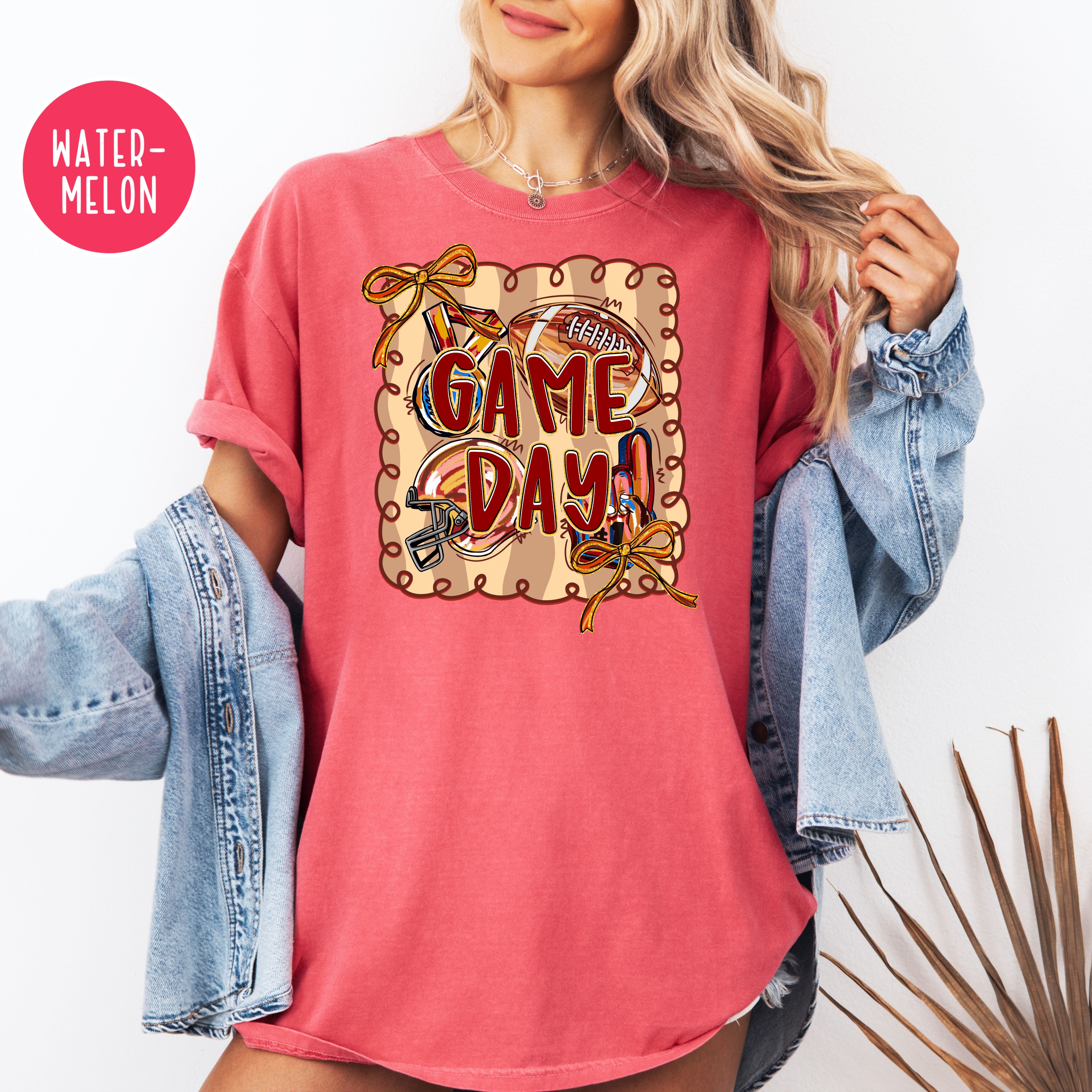 Game Day Comfort Colors Football Party Shirts