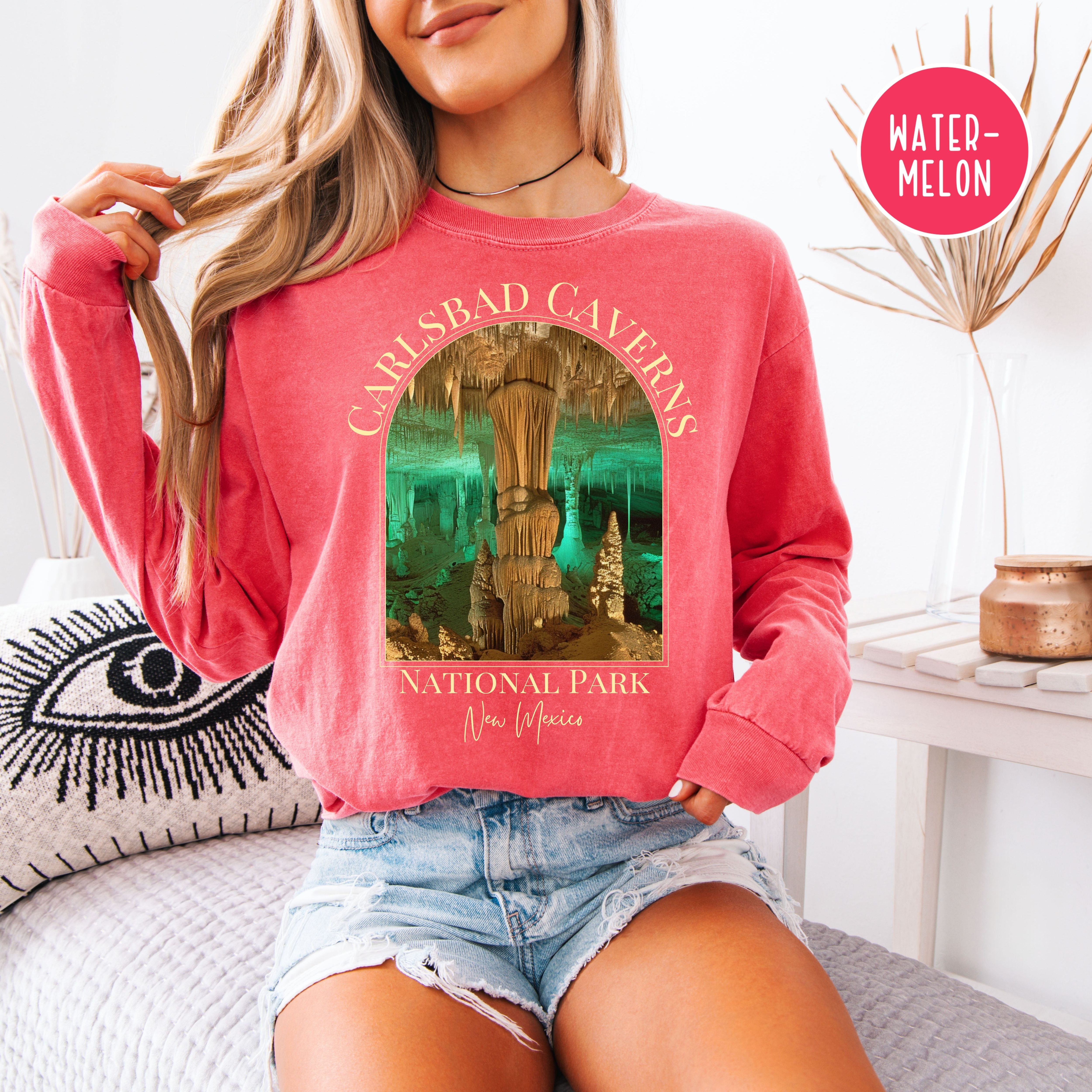 Carlsbad Cavern National Park New Mexico Comfort Colors Long Sleeve Unisex Tee