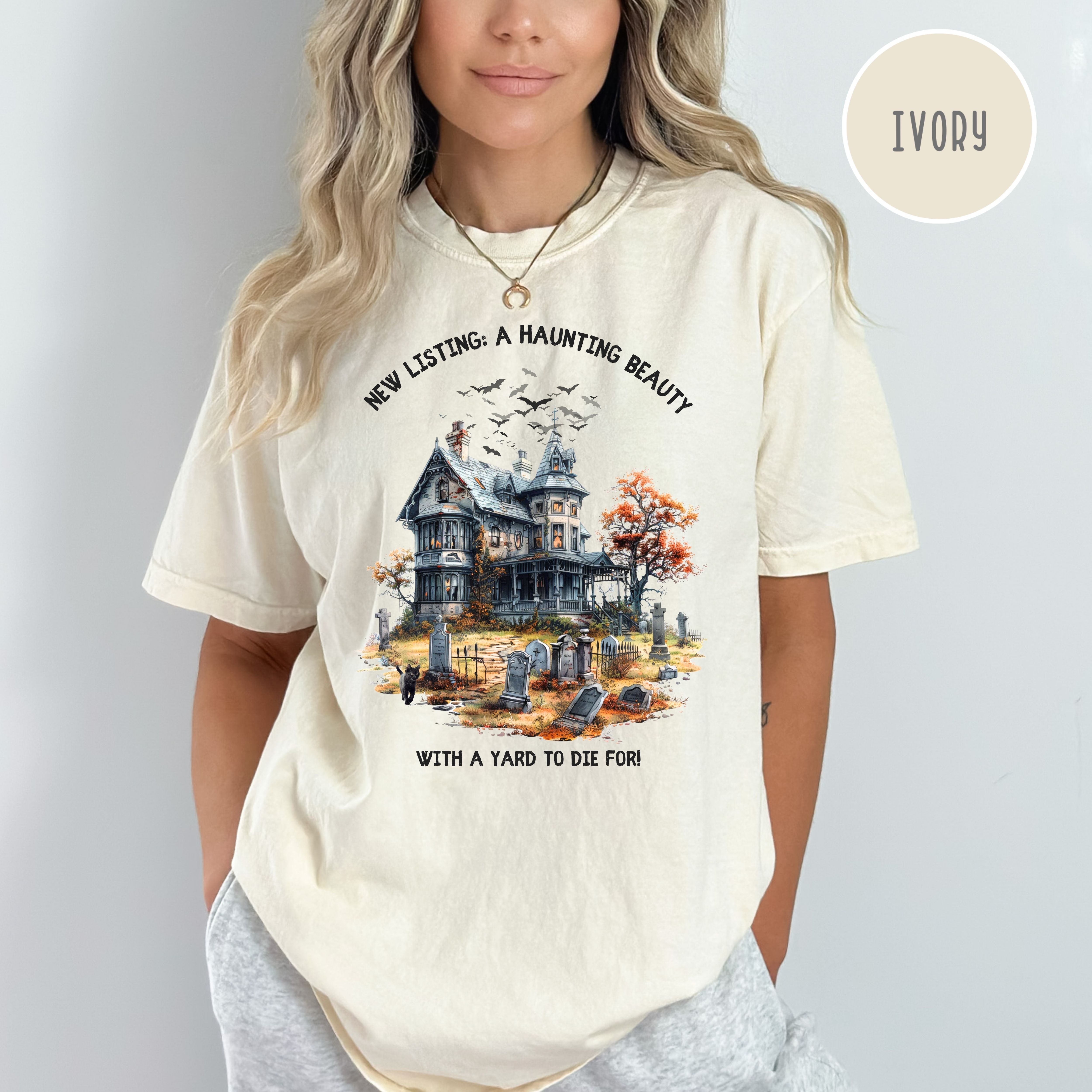 Funny Halloween Comfort Colors Real Estate Agent Tee