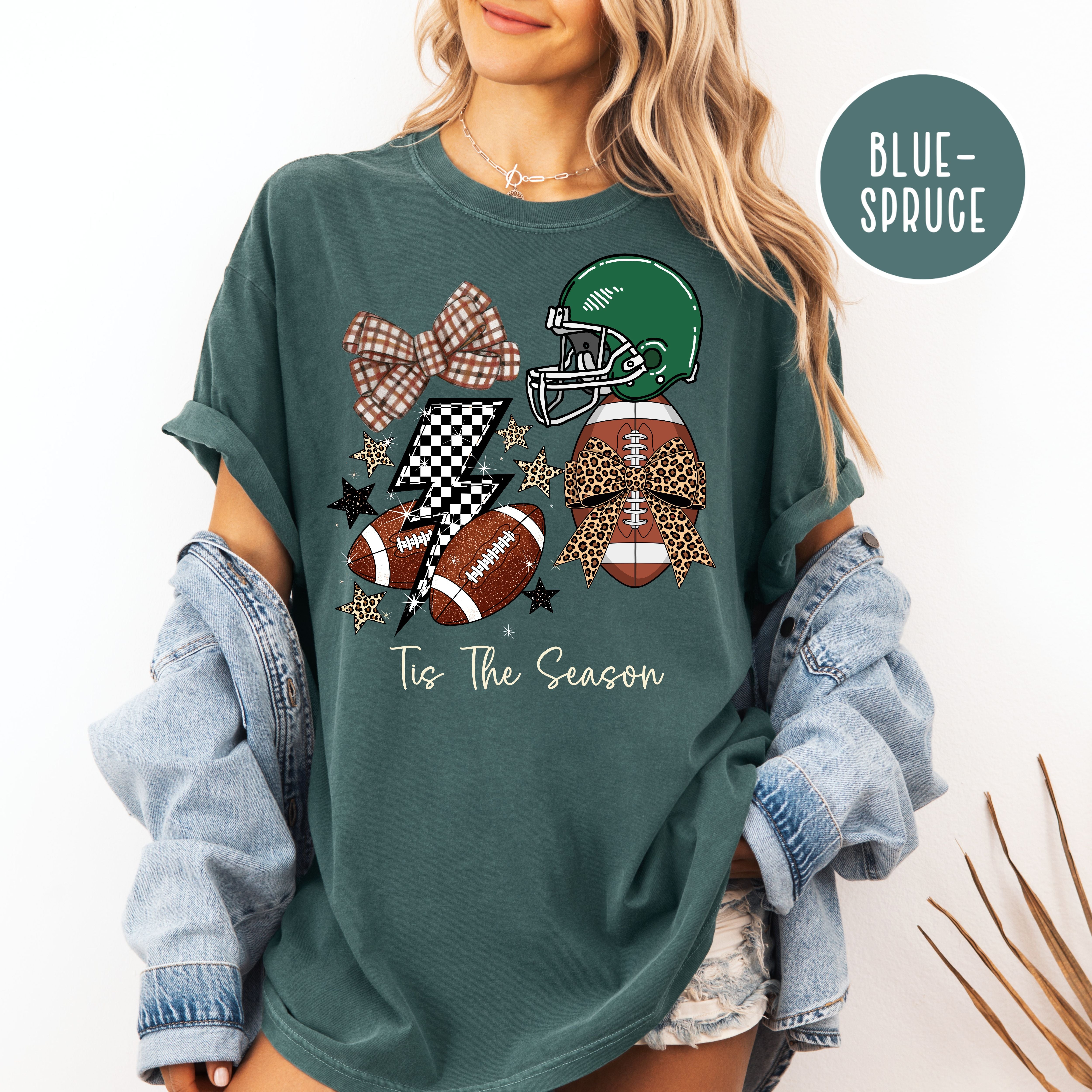 Tis The Season Football Comfort Colors Tee Shirt
