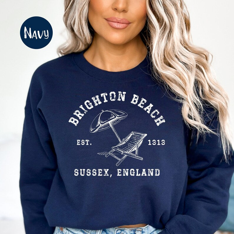 Brighton Beach Sussex England Grunge Style Sweatshirt