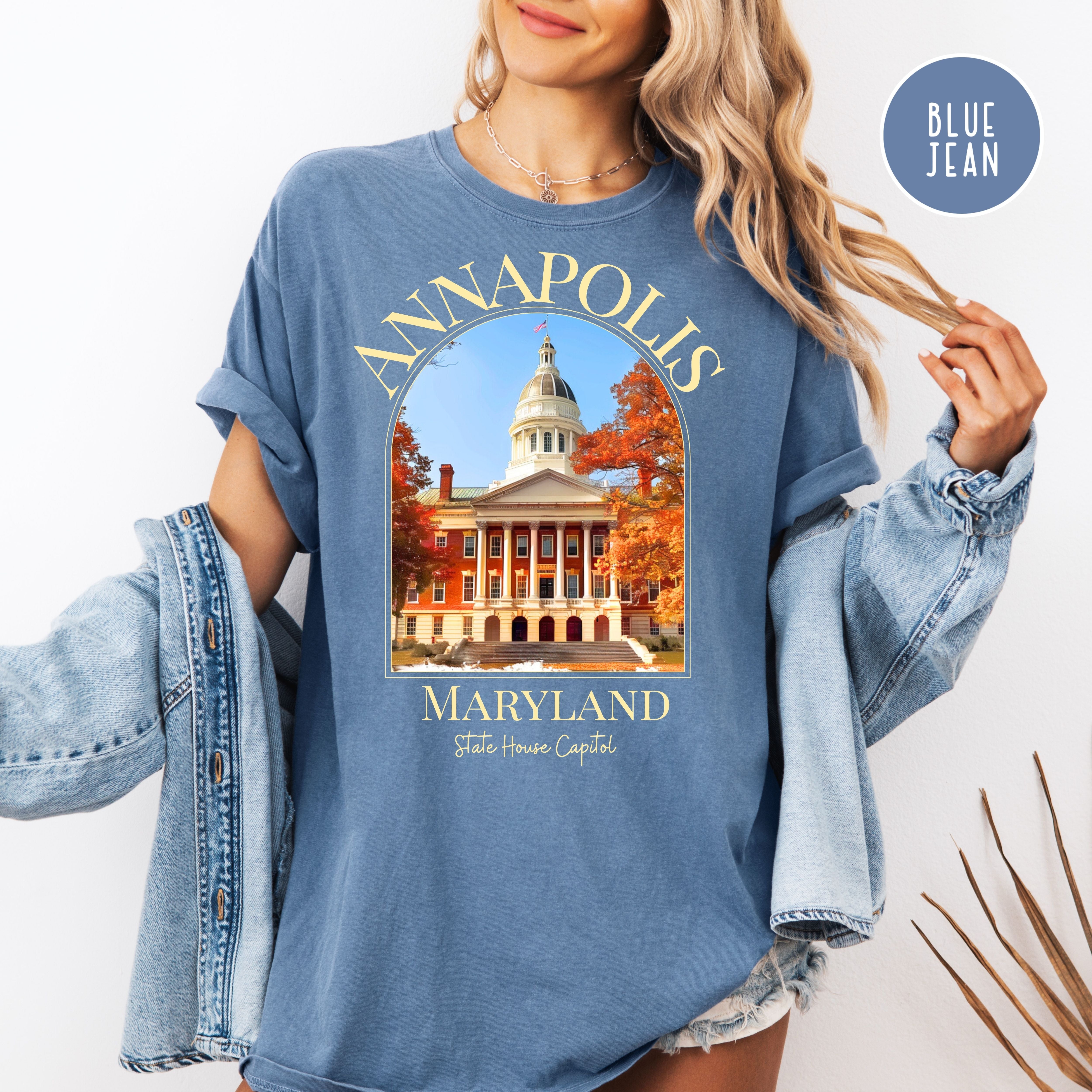 Annapolis Maryland Autumn Comfort Colors Tee