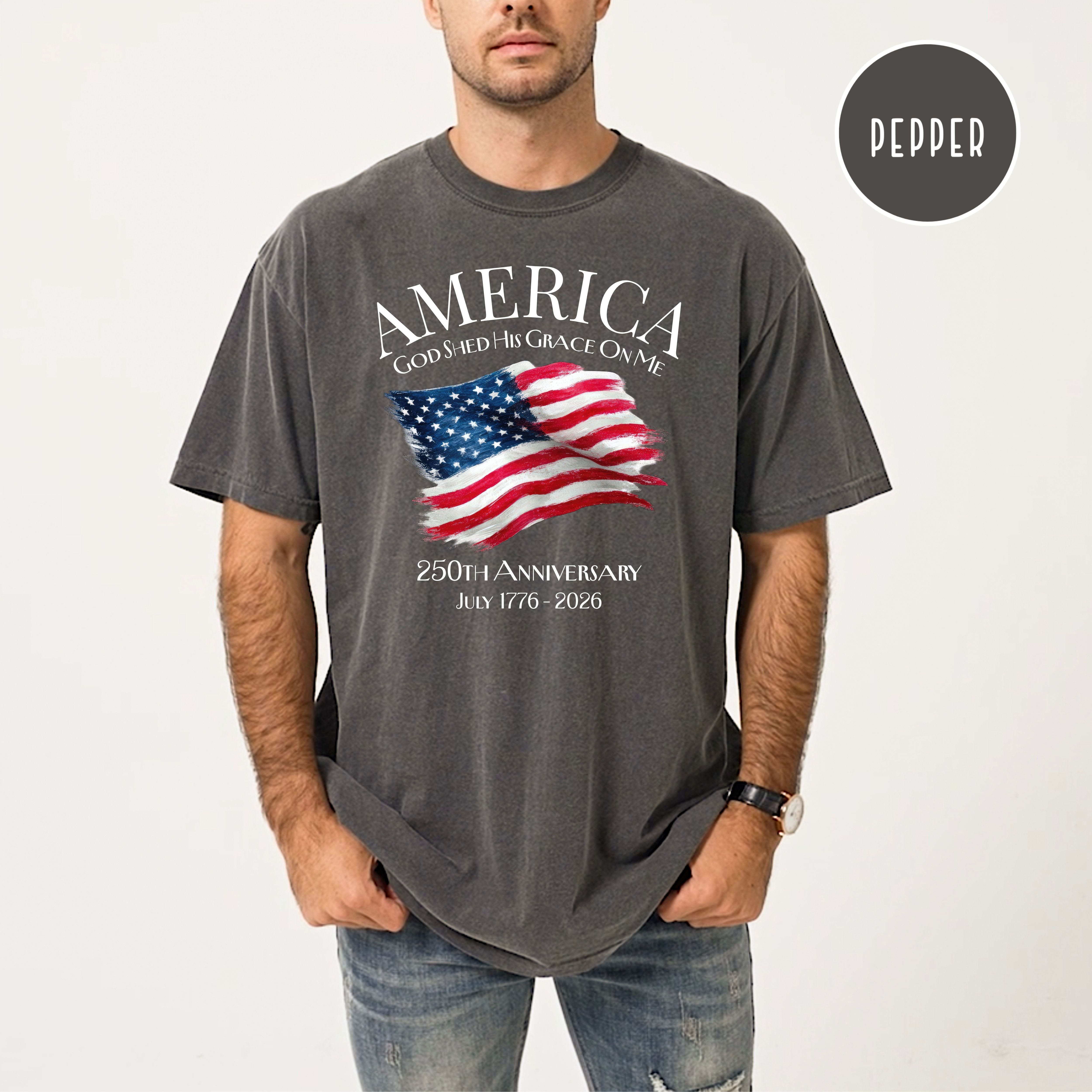 America 250th Anniversary Patriotic Unisex Comfort Colors T-Shirt, 4th of July Shirt, Fourth of July Shirt, USA Patriotic Shirt