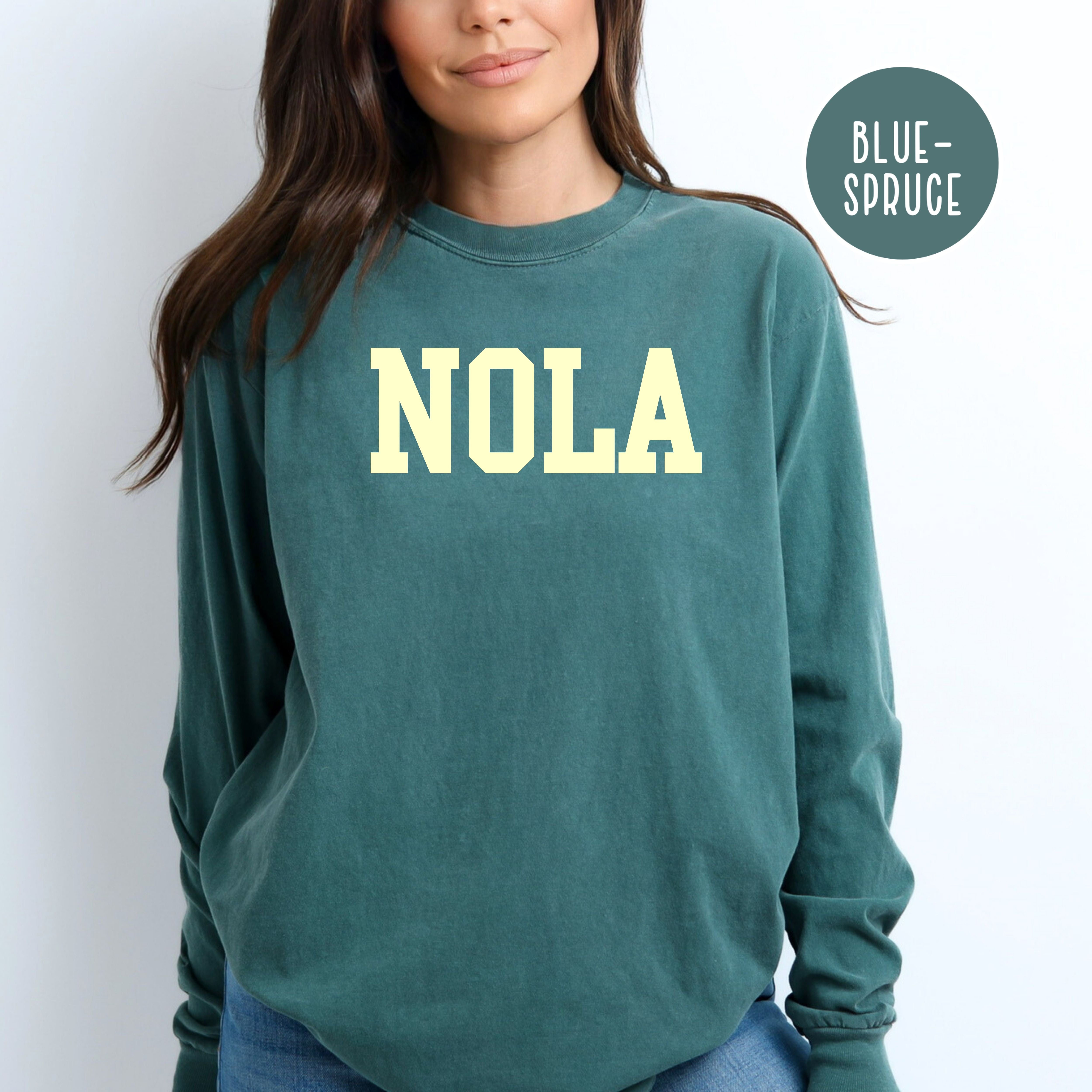 NOLA New Orleans Louisiana Comfort Colors® Long Sleeve Tee