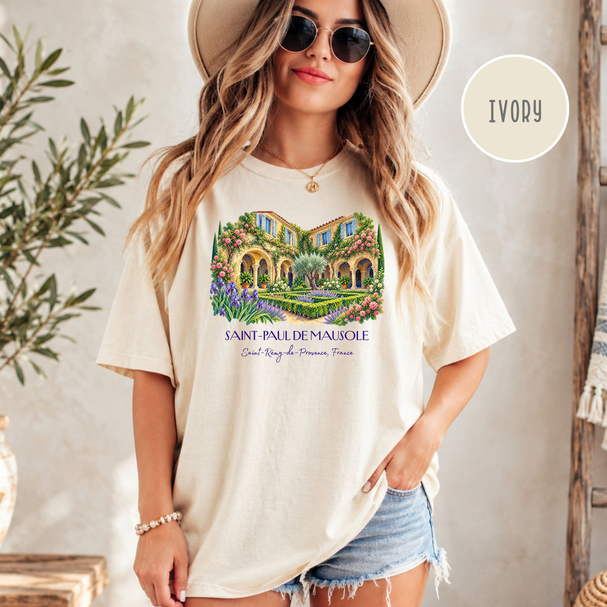 Van Gogh Inspired Comfort Colors Tee, Saint Remy de Provence France Shirt, South of France Travel Gift, France Vacation Tee, Art Lover Gift