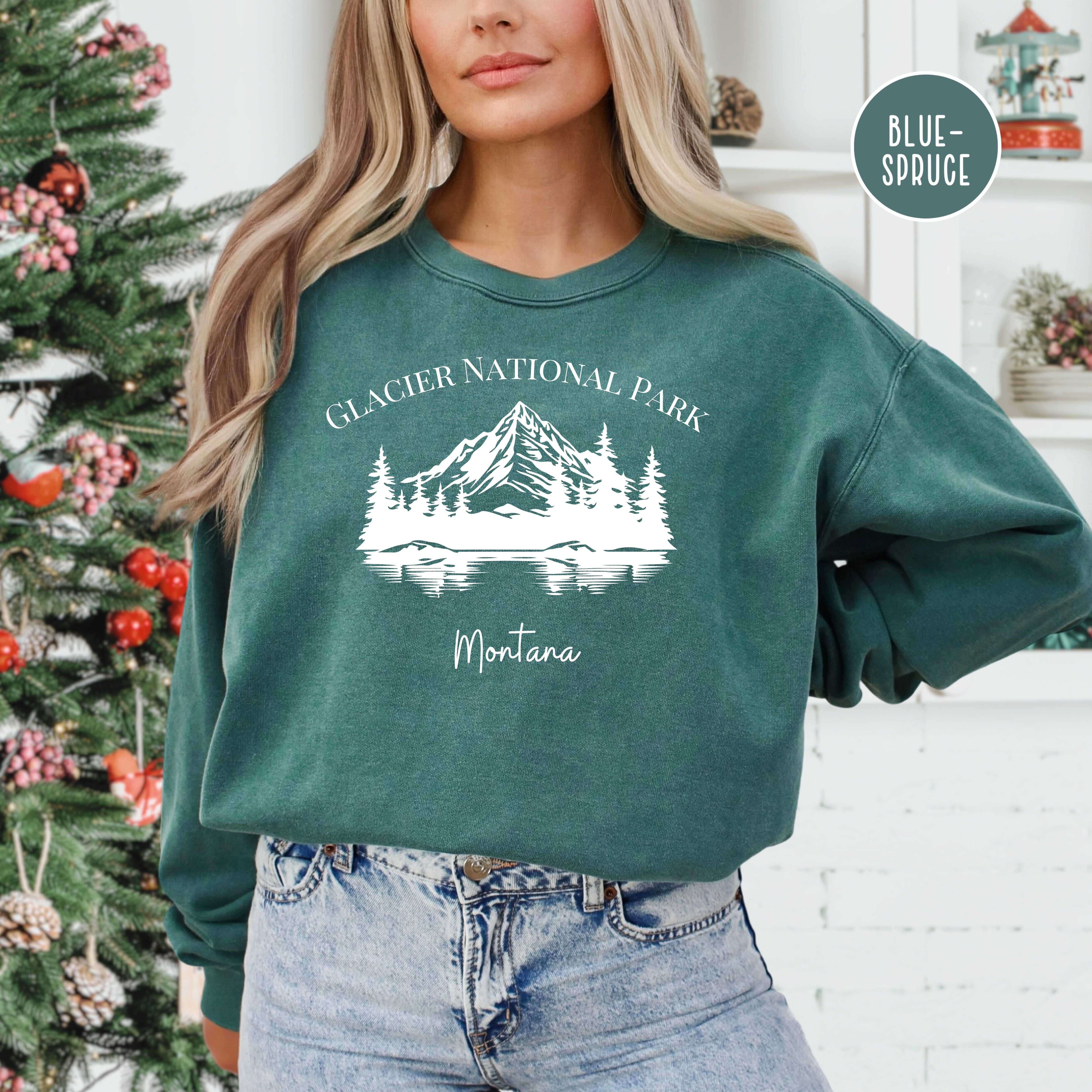 Glacier National Park Grunge Comfort Colors® Sweatshirt