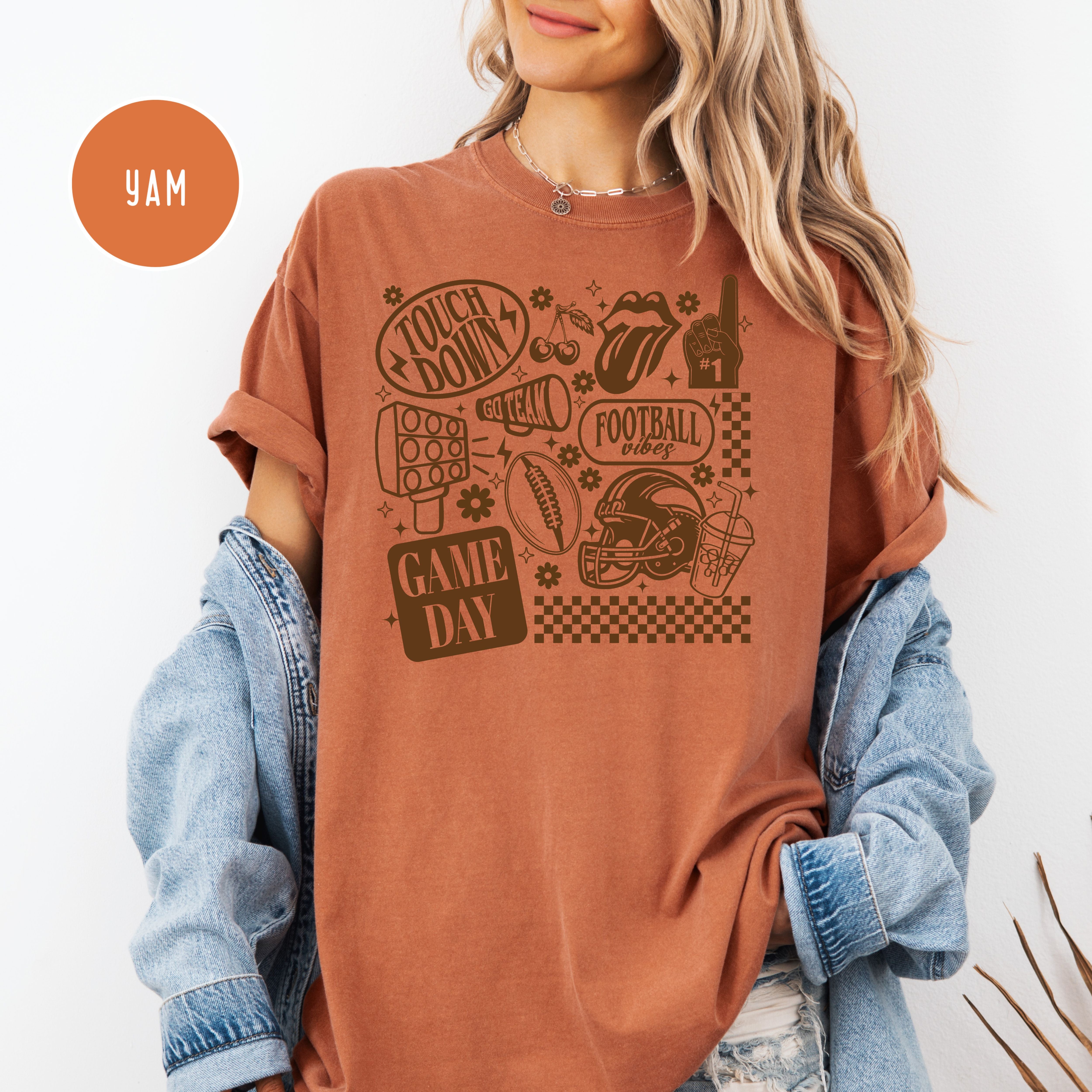 Football Comfort Colors Game Day Shirts