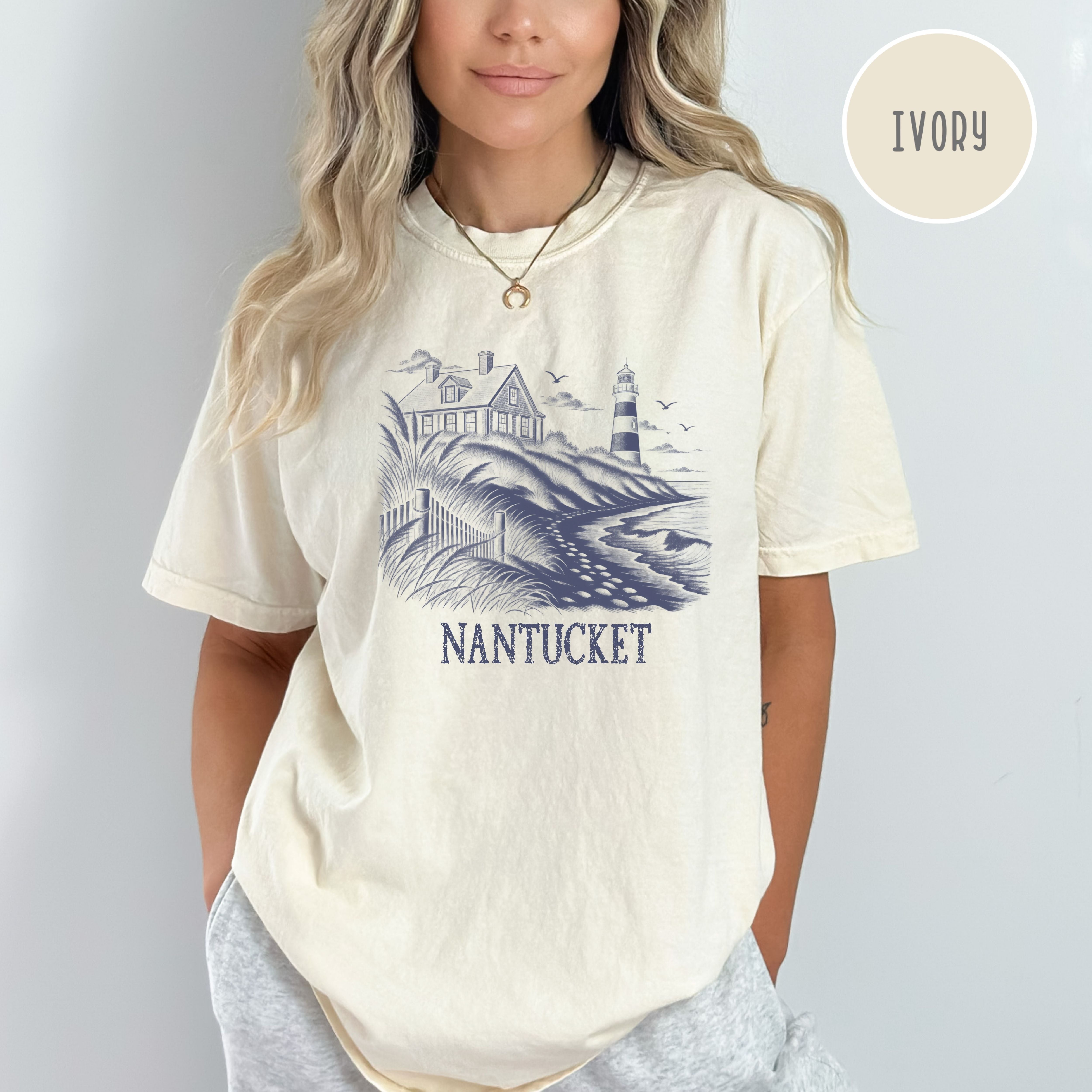 Nantucket Comfort Colors T-Shirt, Nantucket Vacation Gift, Hamptons Coastal Shirt, Traveler Gift Shirt, Ocean Lover Shirt, Nantucket Gift