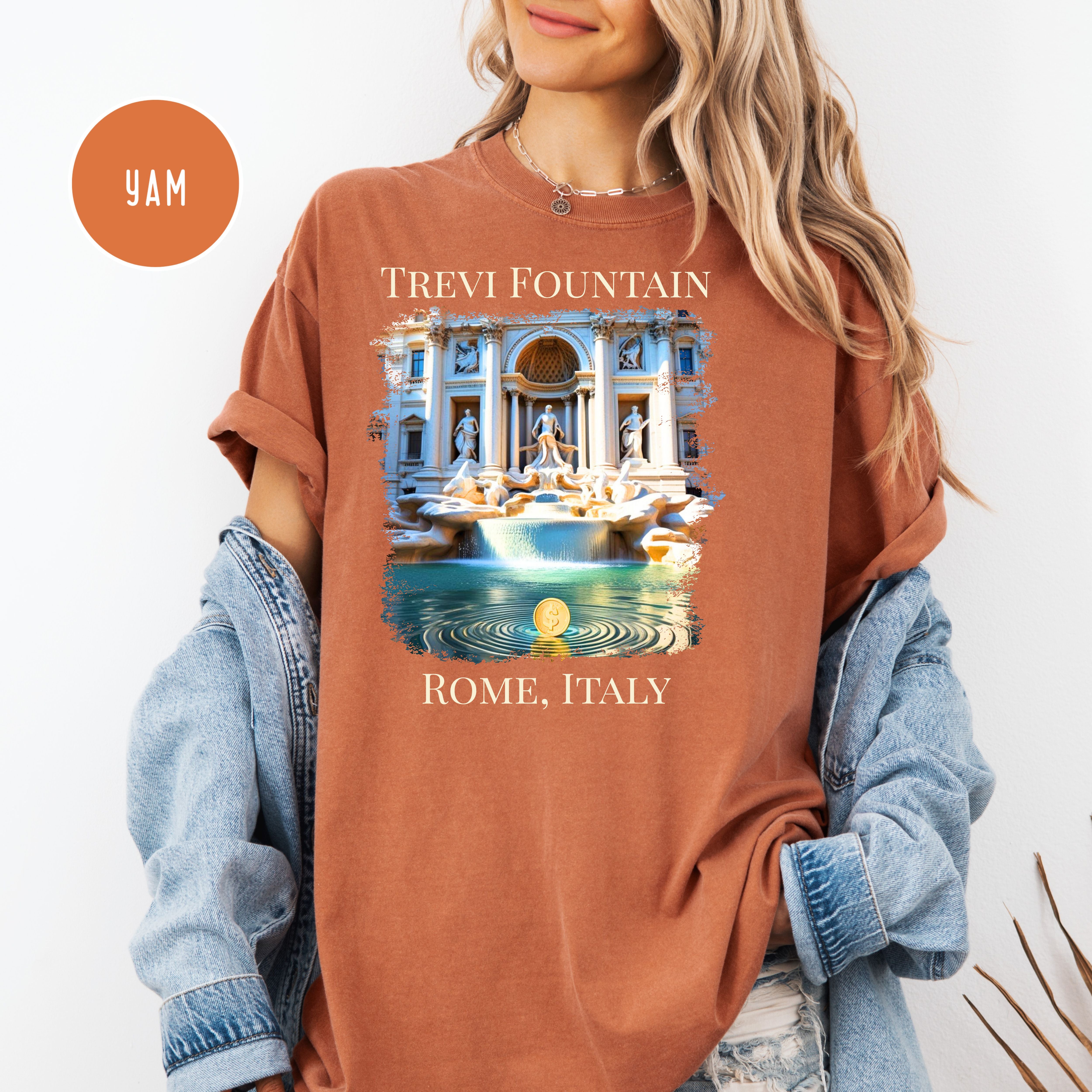 Trevi Fountain Rome Italy Comfort Colors Vacation Gift Tee