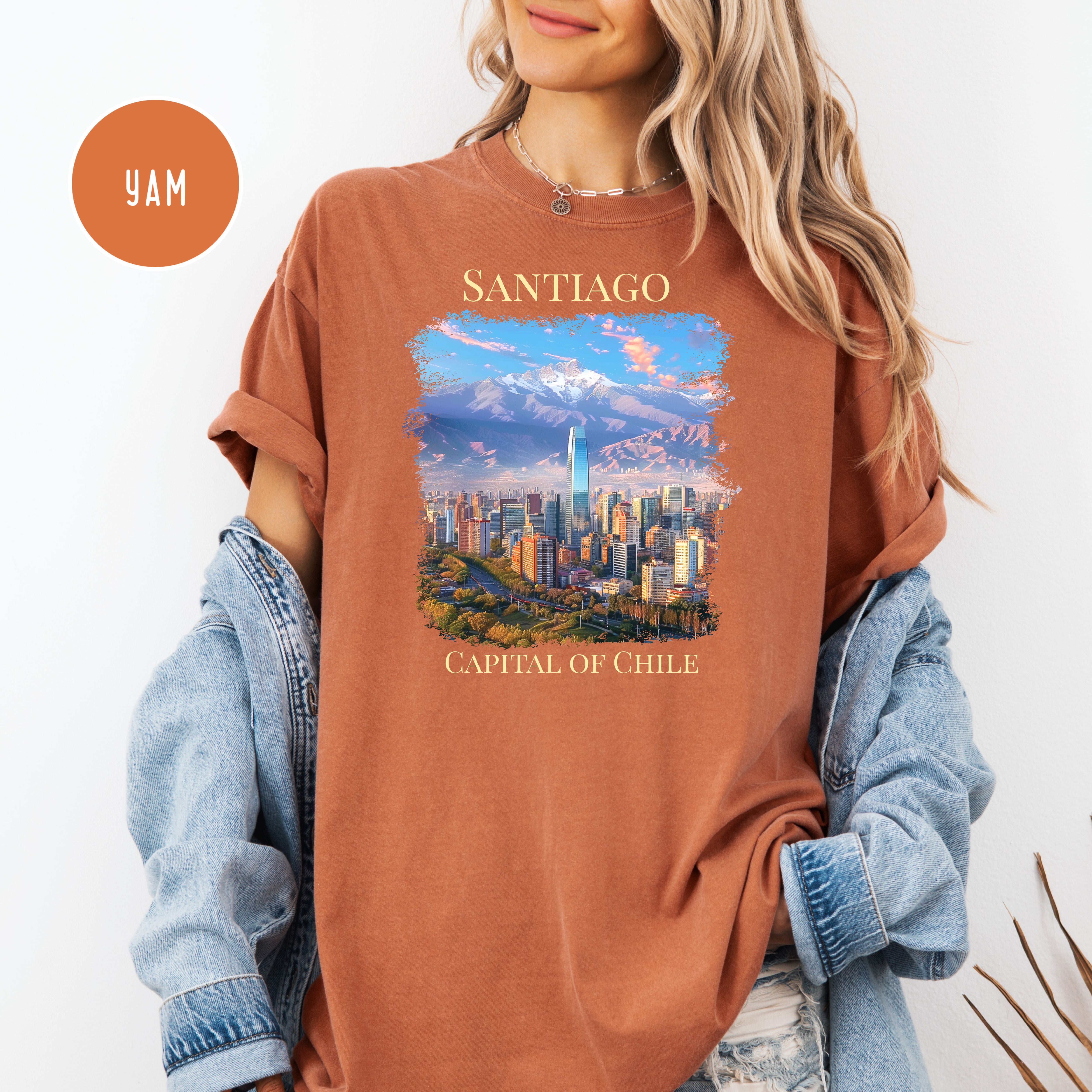 Santiago Capital City of Chile Comfort Colors Tee Shirt