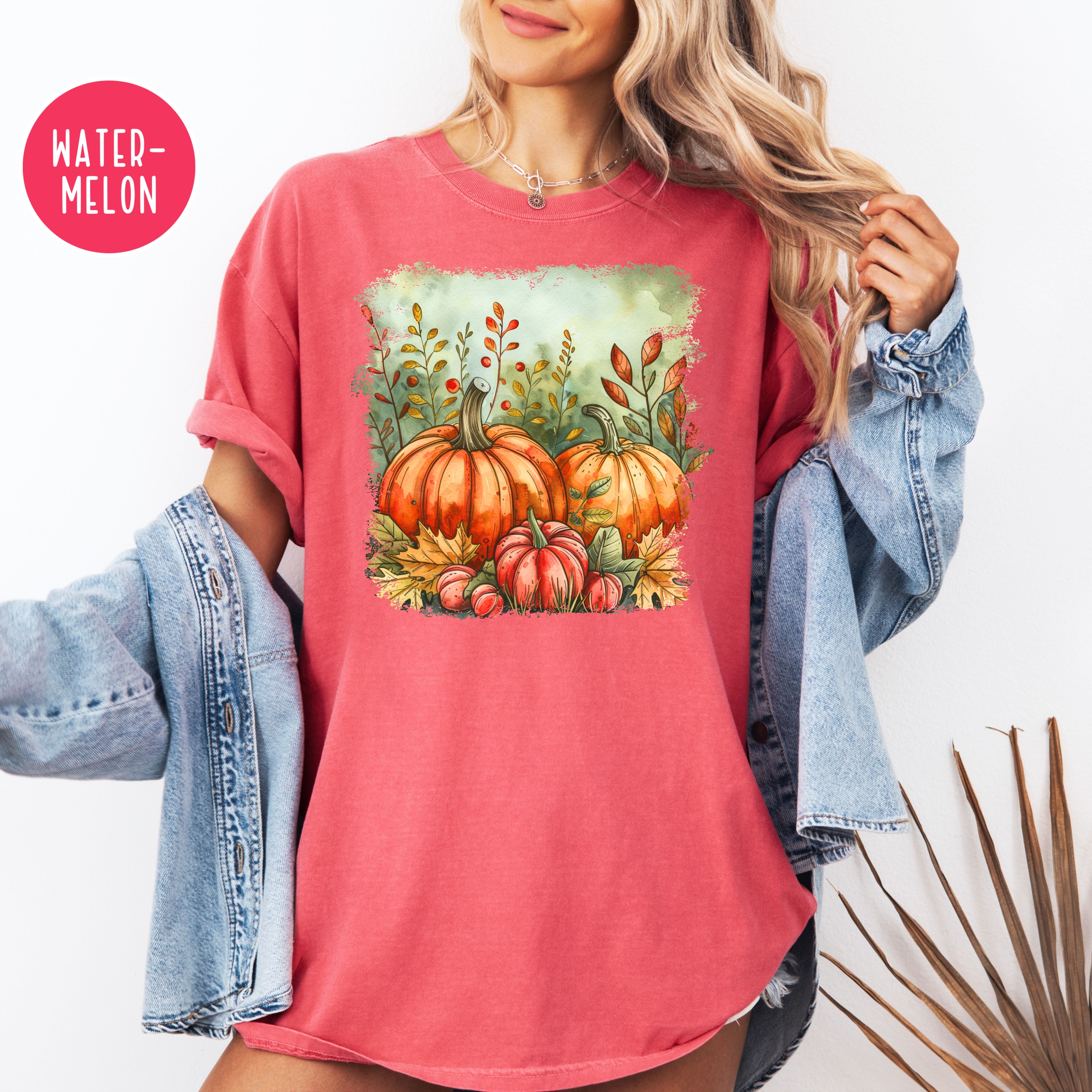 Thanksgiving Season Pumpkins Fall Colors Comfort Colors Tee