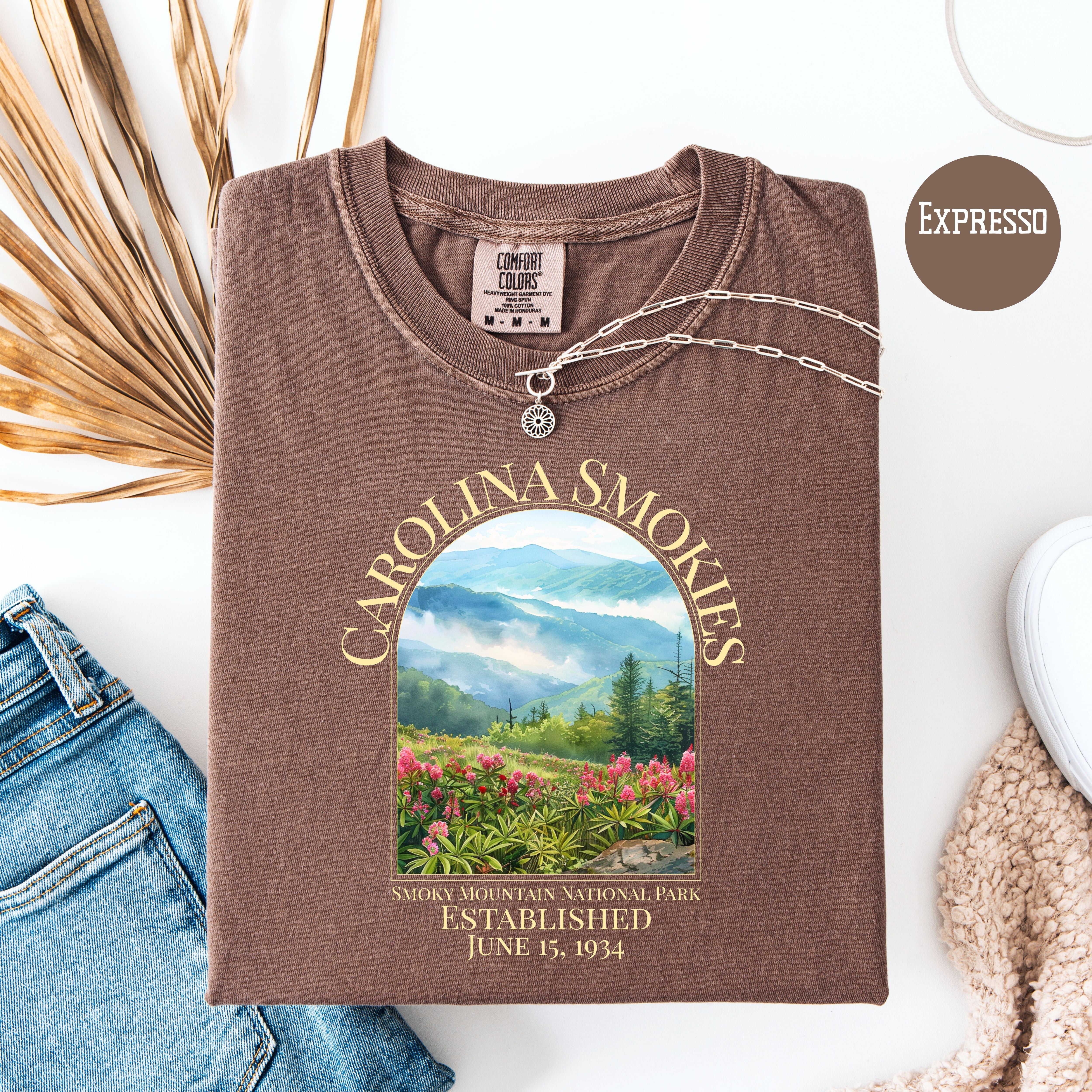 North Carolina Smoky Mountain National Park Comfort Colors T-Shirt, Carolina Smokies Shirt, North Carolina Vacation Shirt, Smoky Mt Park Tee