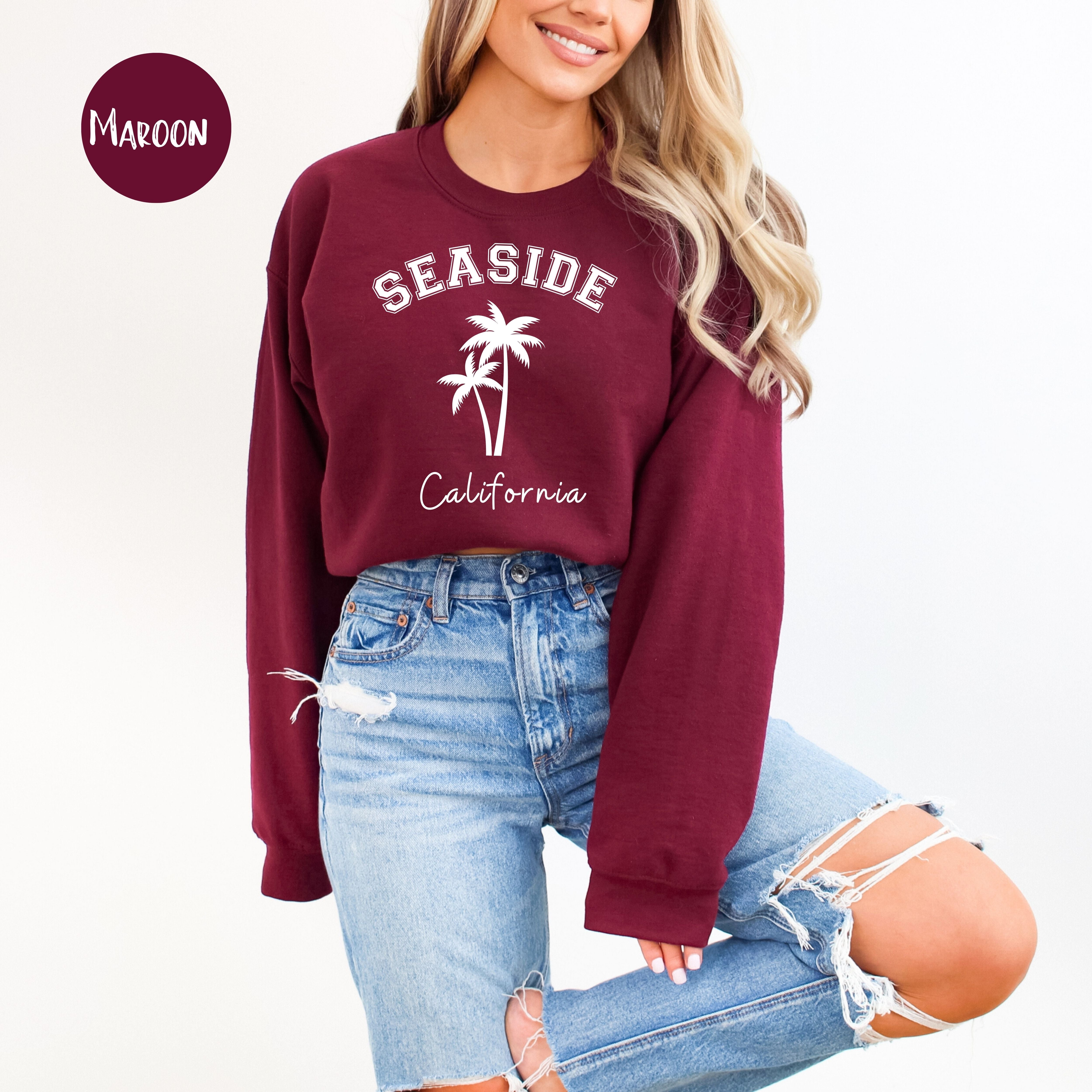 Seaside California Beach Vacation Gift Sweatshirt