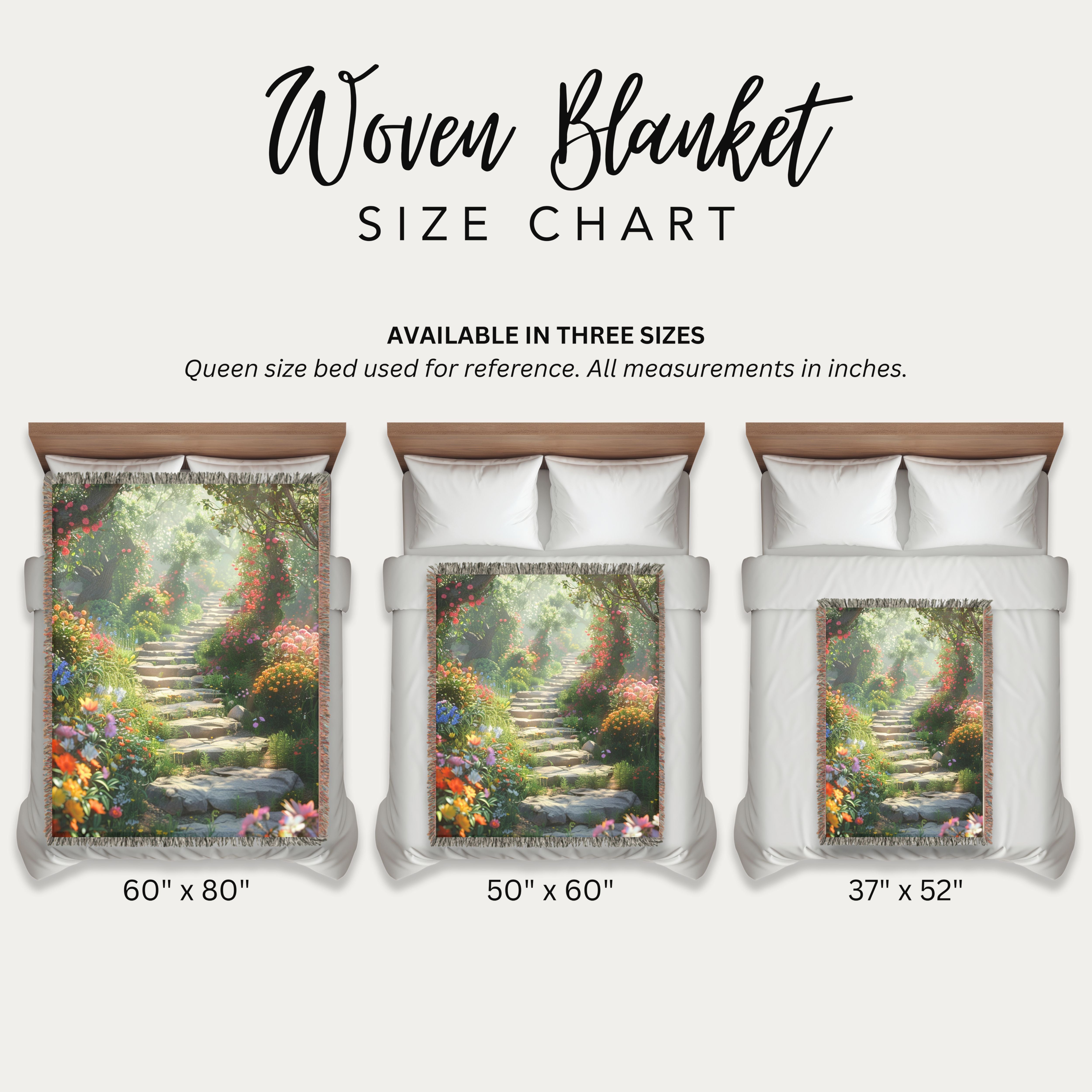 Beautiful Garden Steps Woven Throw Blanket