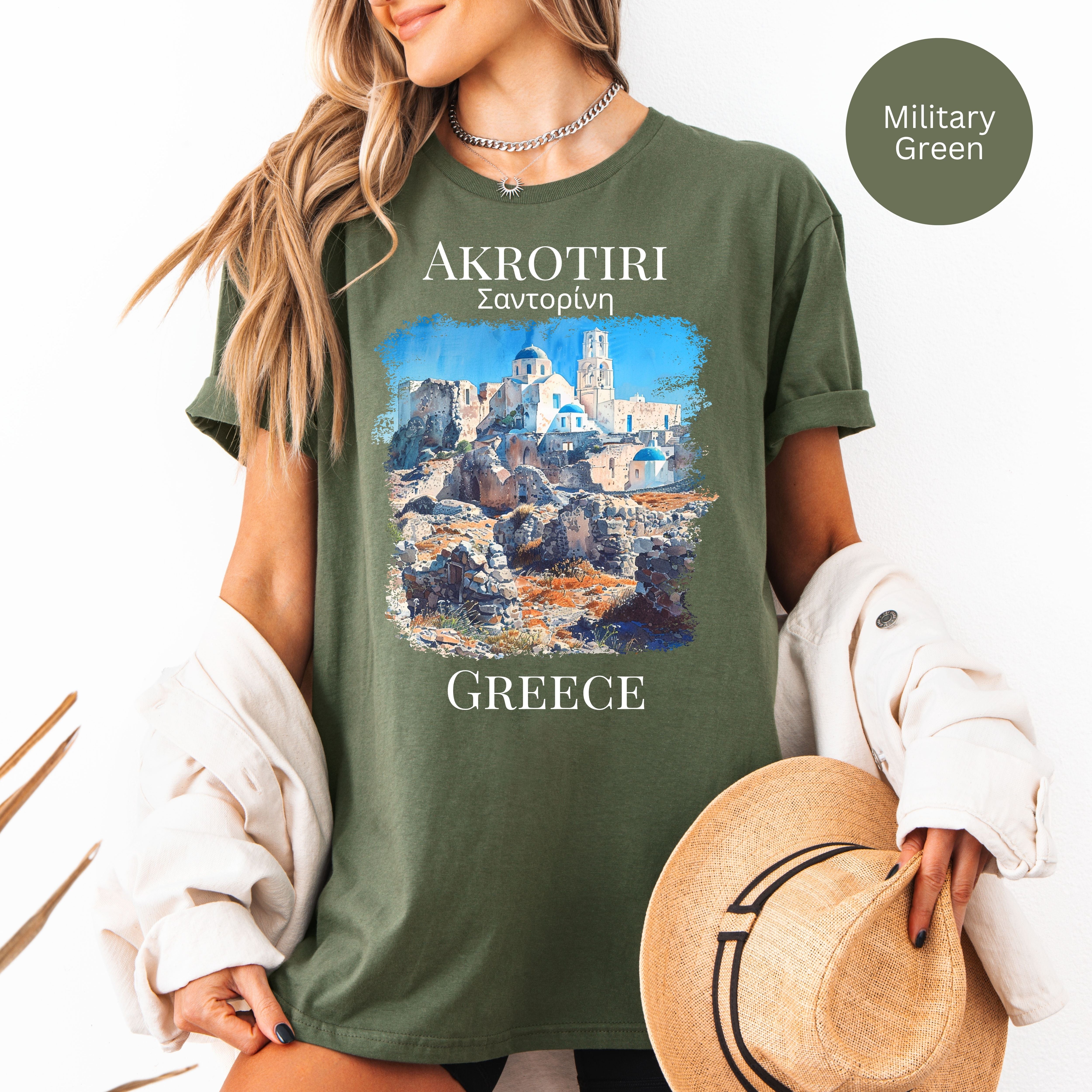 Akrotiri Ancient Ruins Santorini Greece Soft-Style Adult Unisex Tee